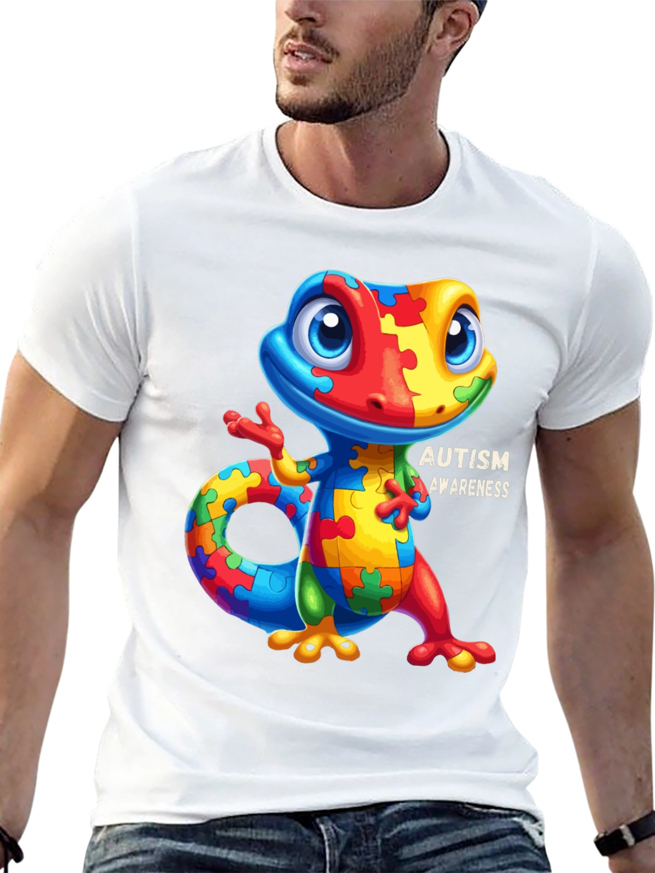 Autism Awareness Lizard Graphic Tee