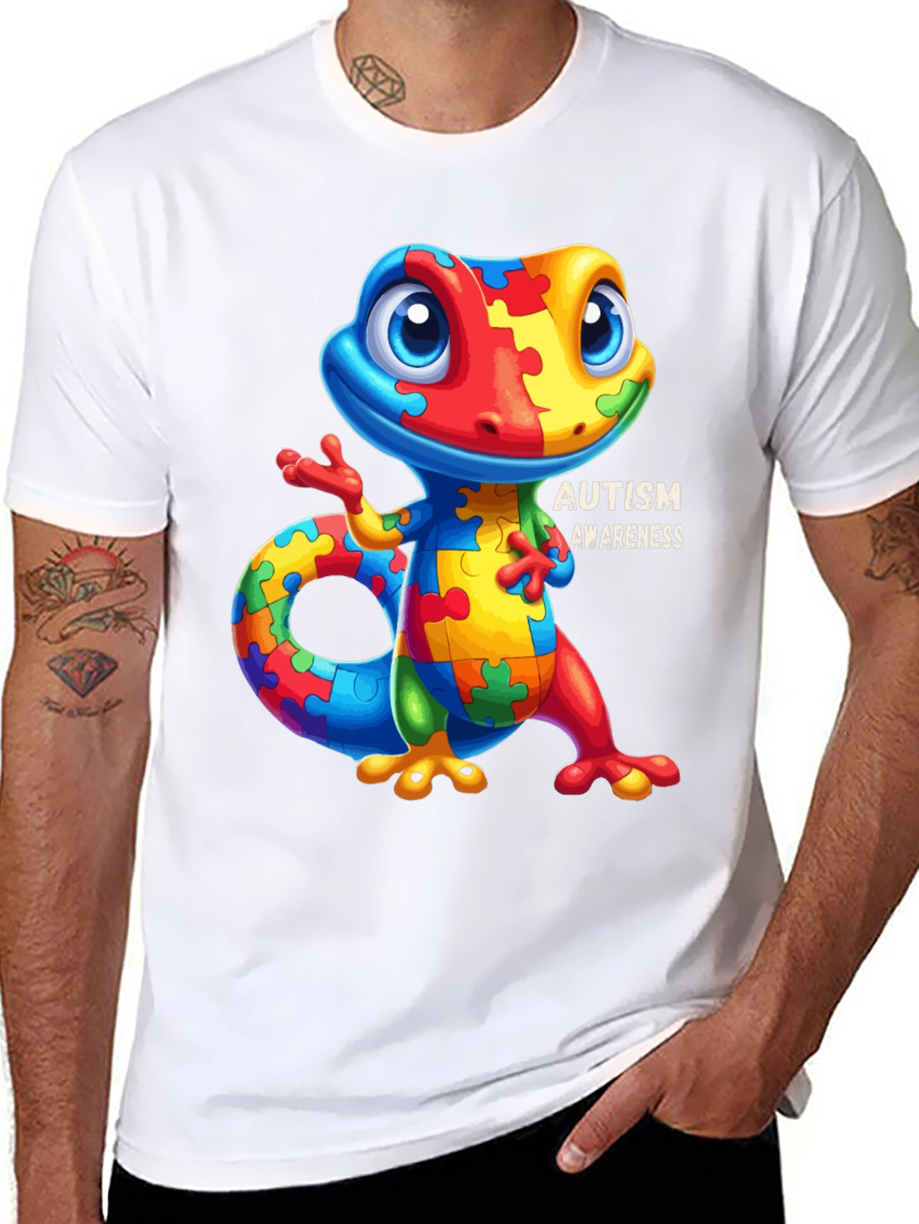 Autism Awareness Lizard Graphic Tee