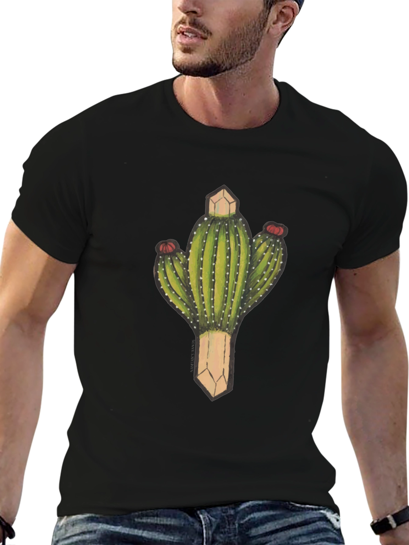 Cactus Graphic Tee - Stylish Mens T-Shirt