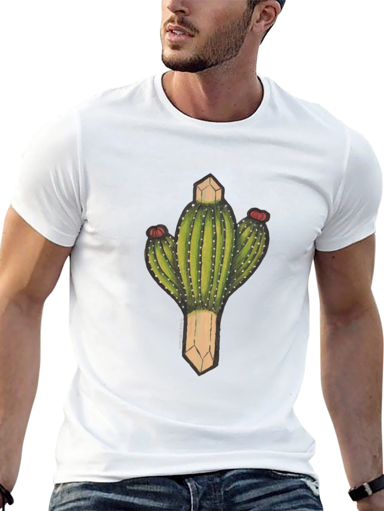 Cactus Graphic Tee - Stylish Mens T-Shirt