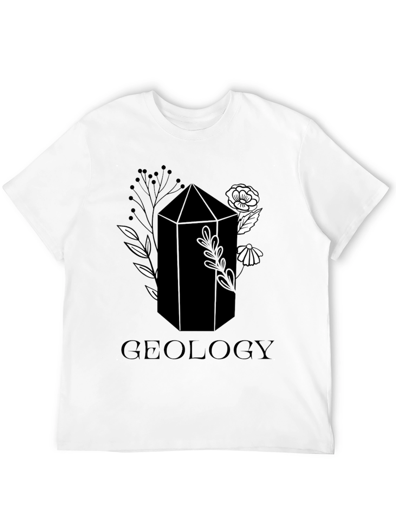Geology Crystal Graphic Tee - Black