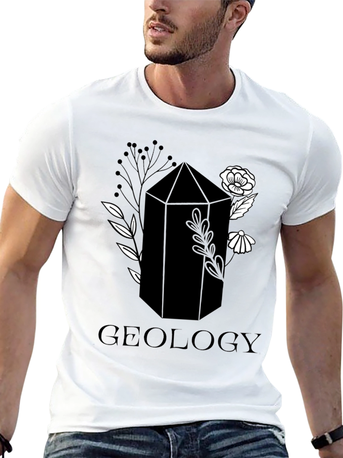Geology Crystal Graphic Tee - Black
