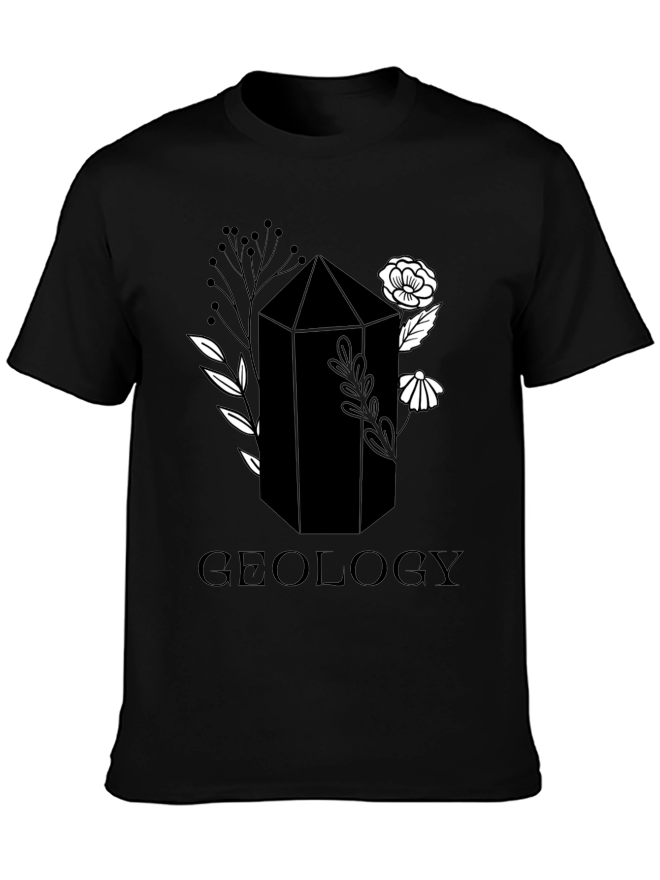 Geology Crystal Graphic Tee - Black