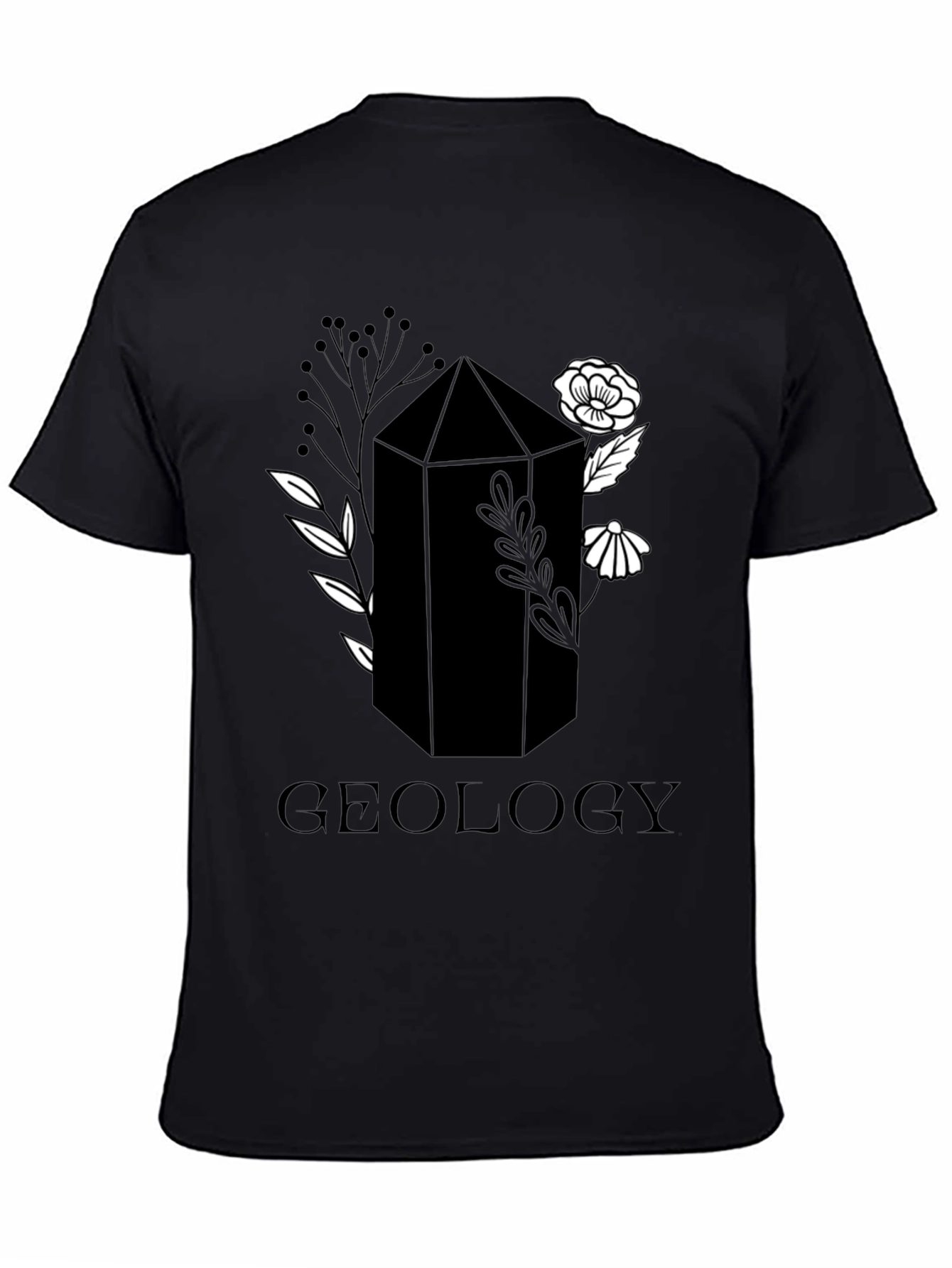 Geology Crystal Graphic Tee - Black