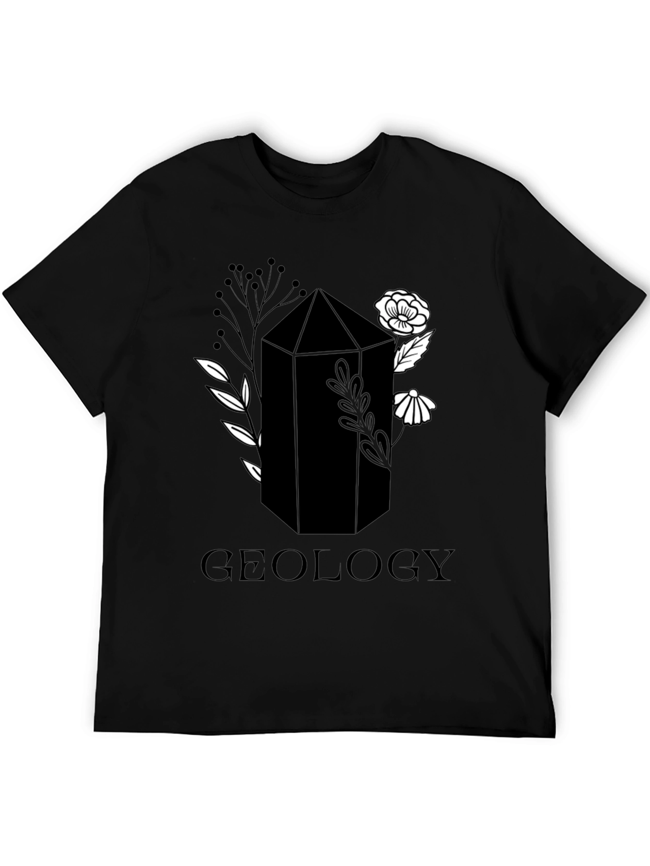 Geology Crystal Graphic Tee - Black