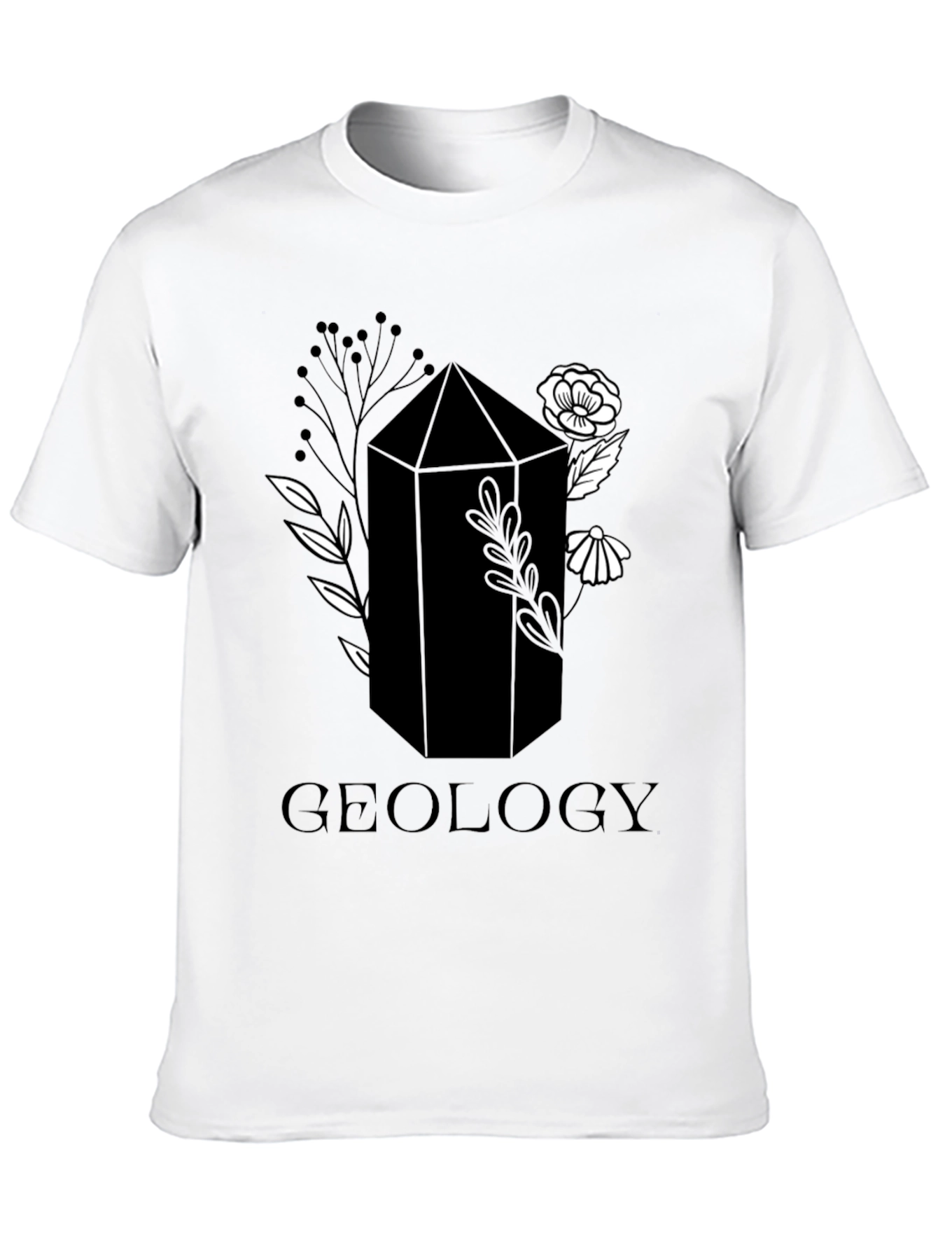 Geology Crystal Graphic Tee - Black