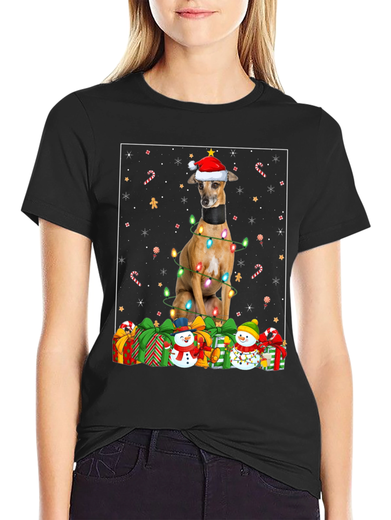 Festive Dog Christmas T-Shirt
