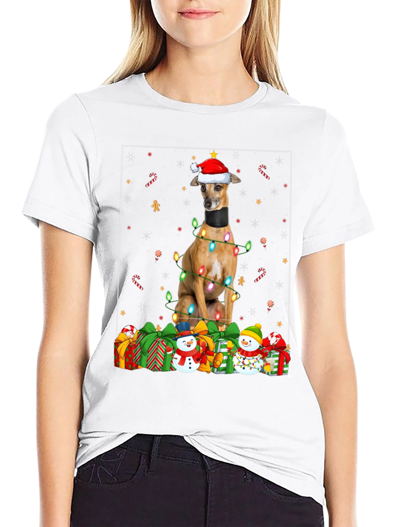Festive Dog Christmas T-Shirt