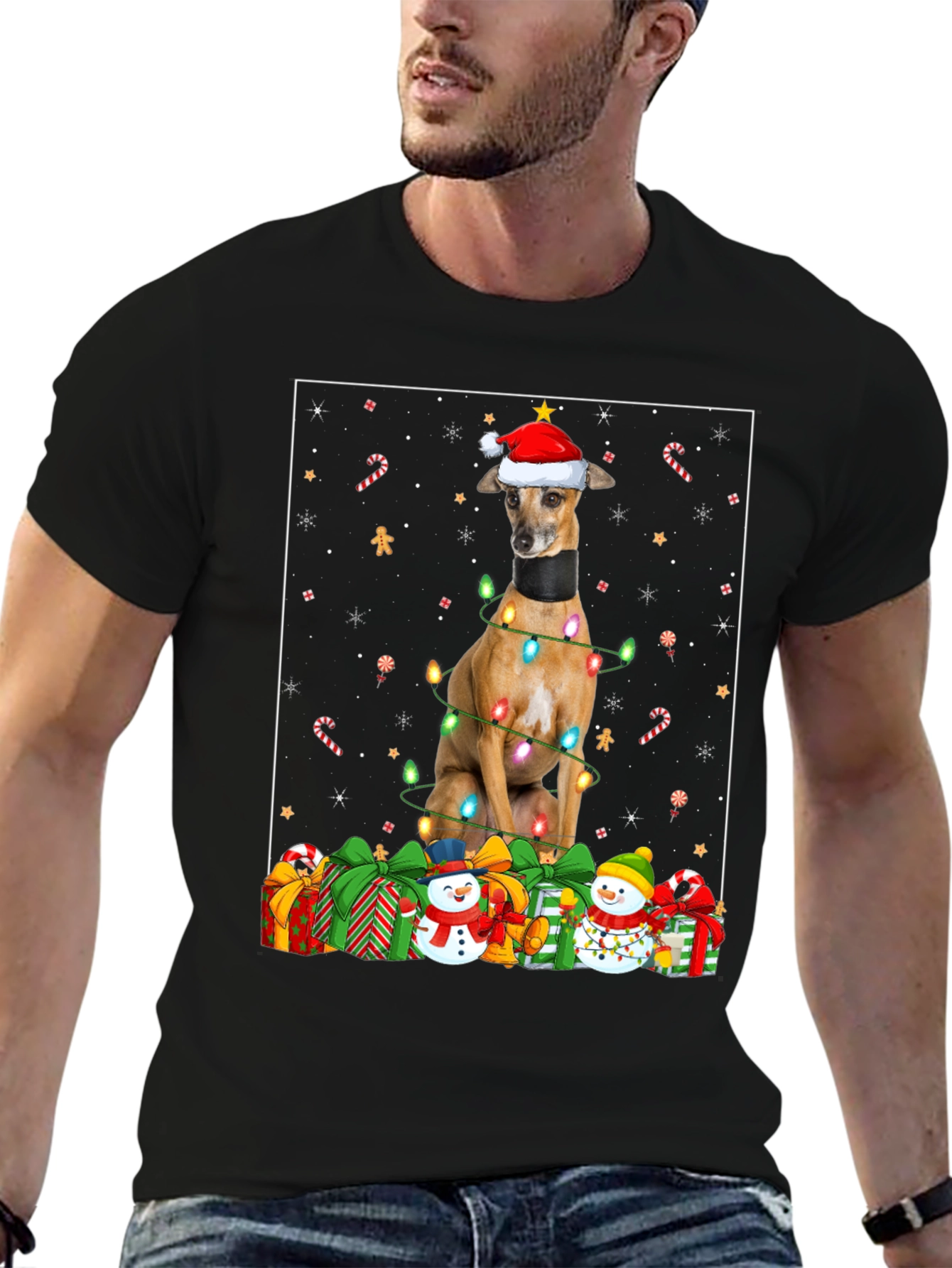 Festive Dog Christmas T-Shirt