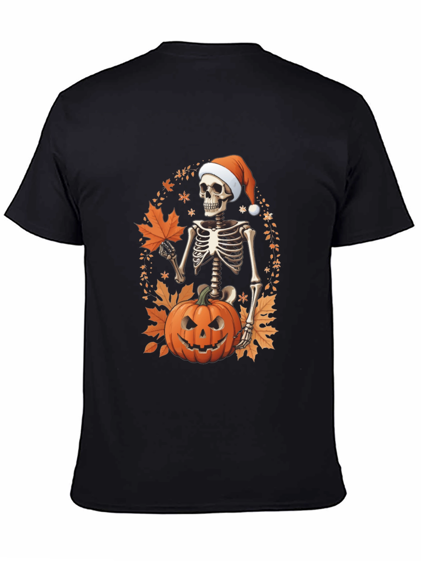 Festive Skeleton Pumpkin Holiday T-Shirt