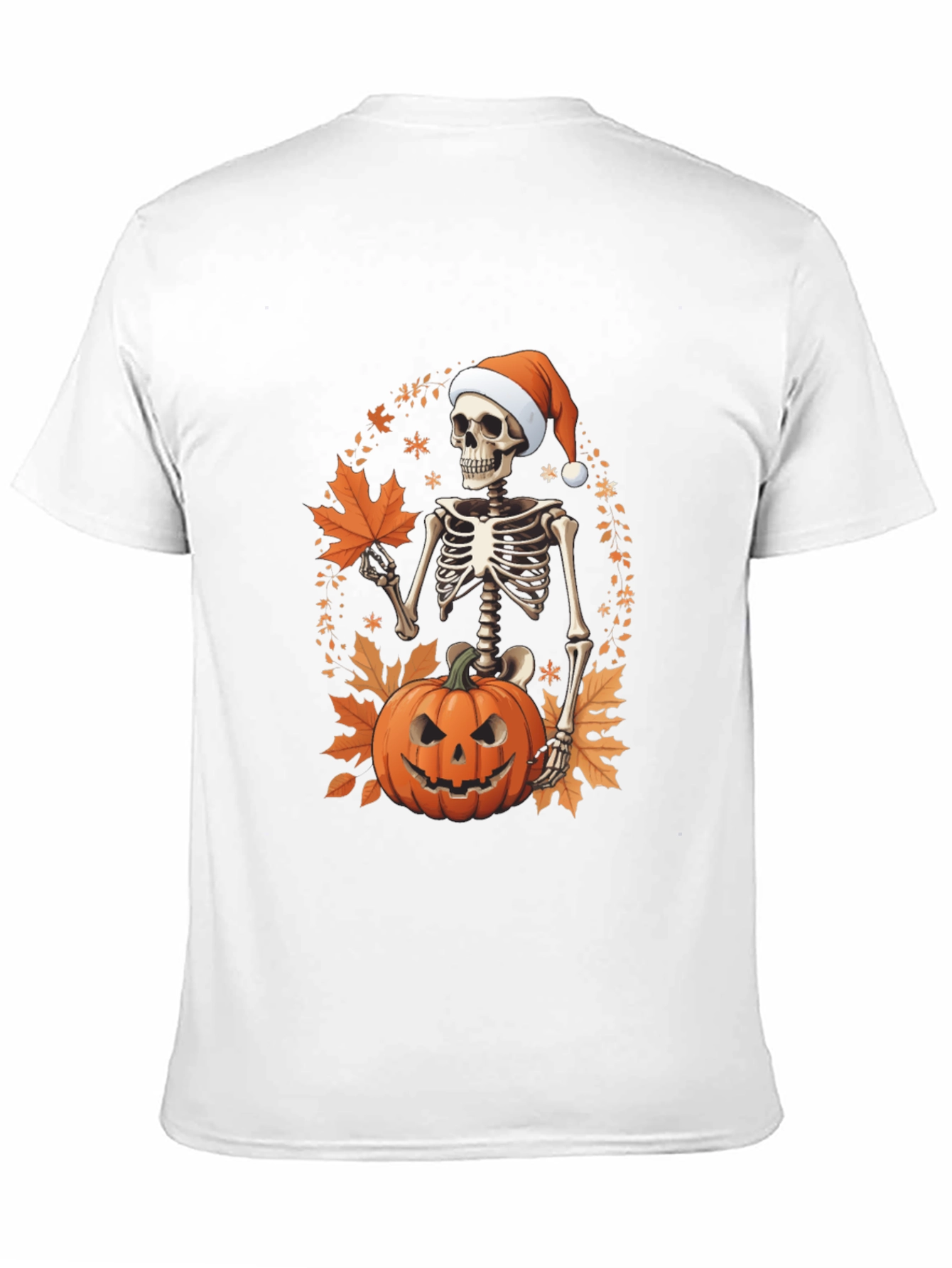 Festive Skeleton Pumpkin Holiday T-Shirt