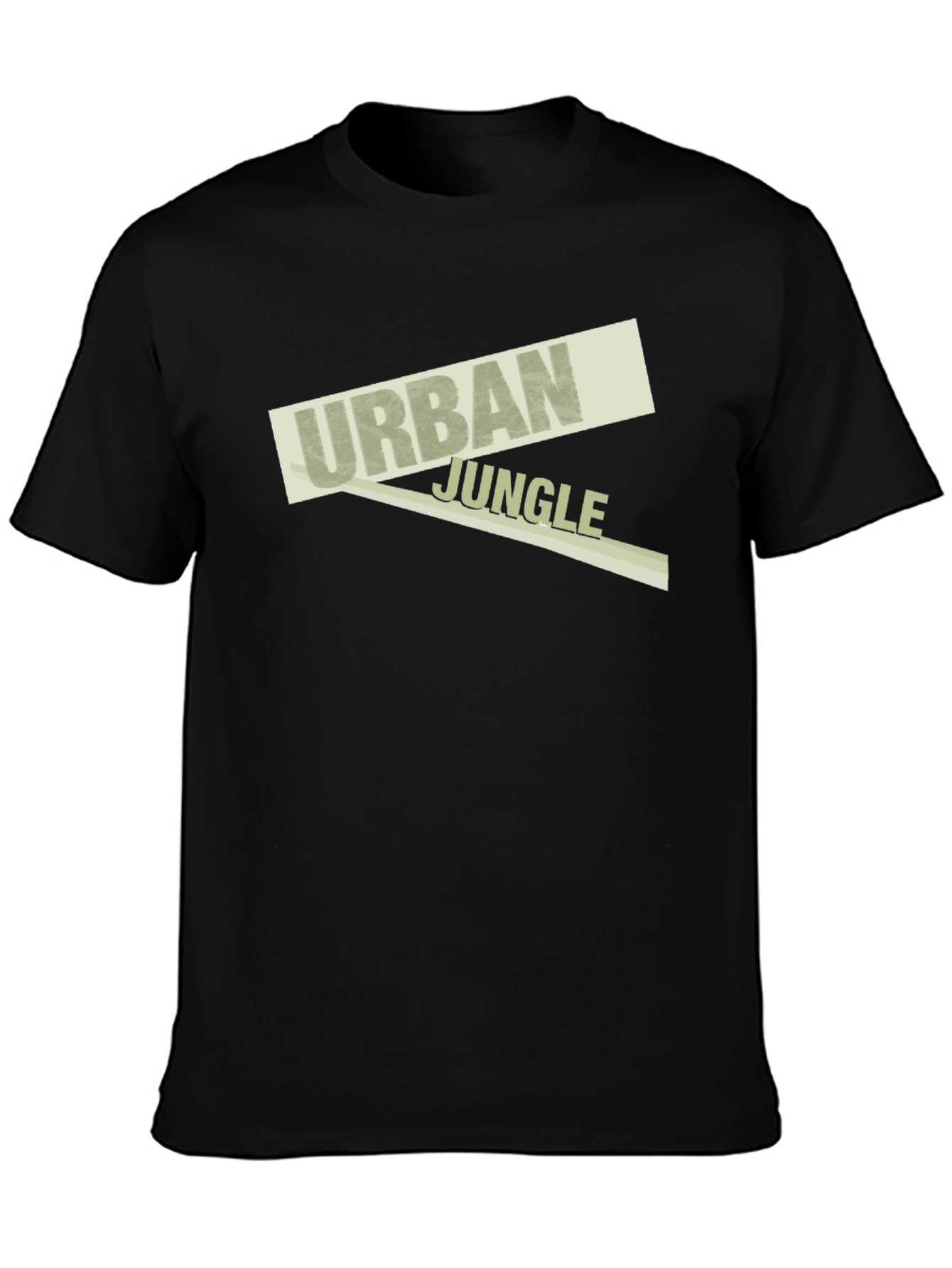 Urban Jungle Graphic Tee - Soft Black Cotton T-Shirt