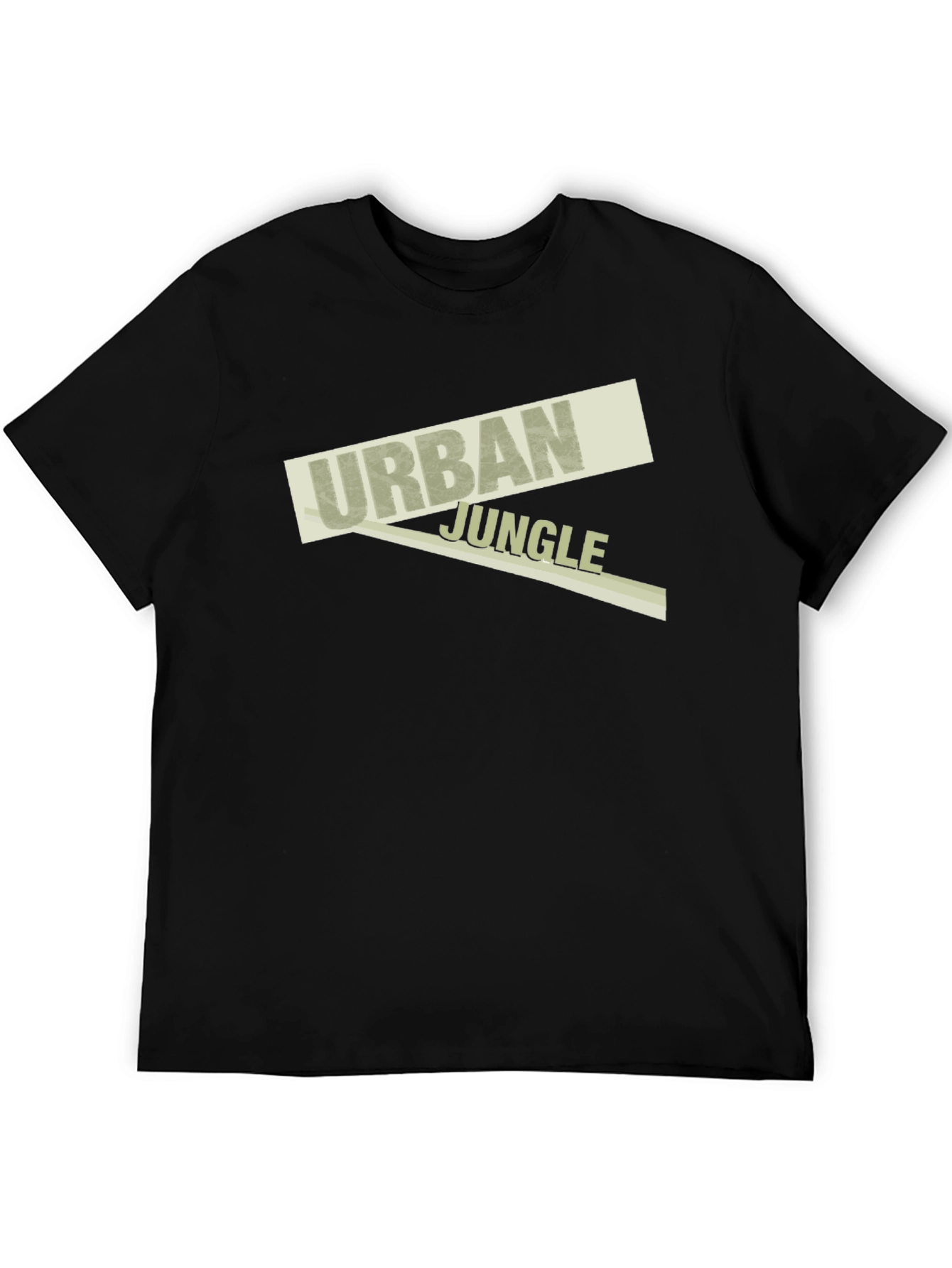 Urban Jungle Graphic Tee - Soft Black Cotton T-Shirt
