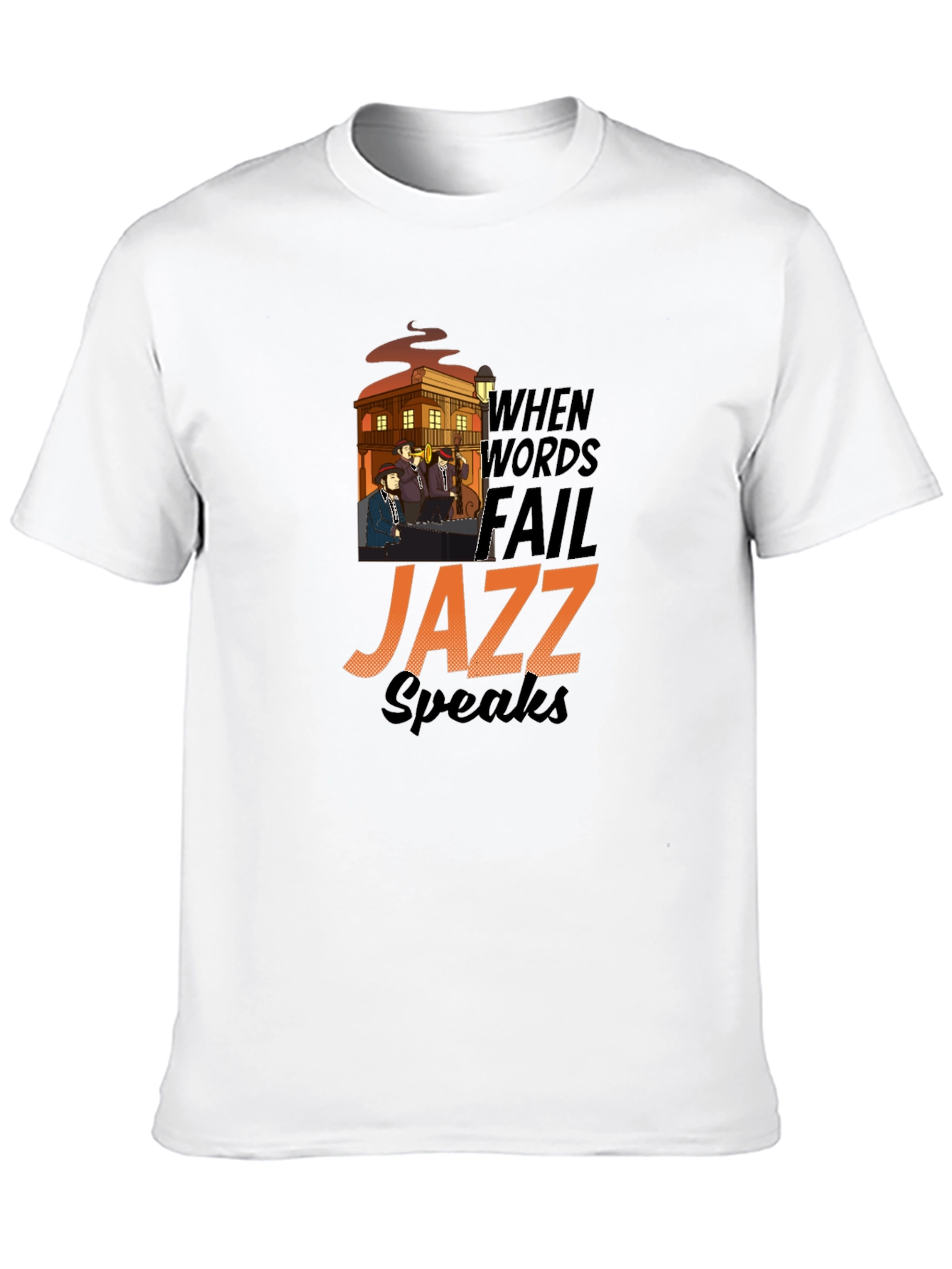When Words Fail Jazz Speaks Graphic T-Shirt