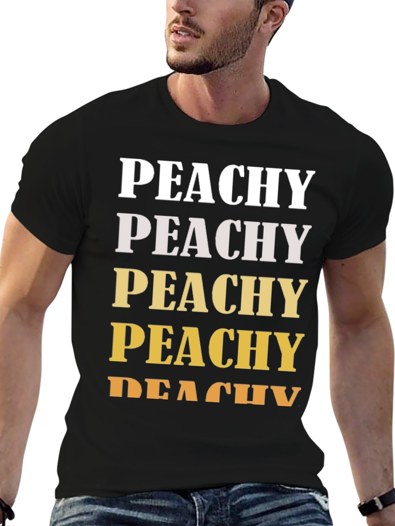 Peachy Graphic Tee - Trendy Casual Shirt