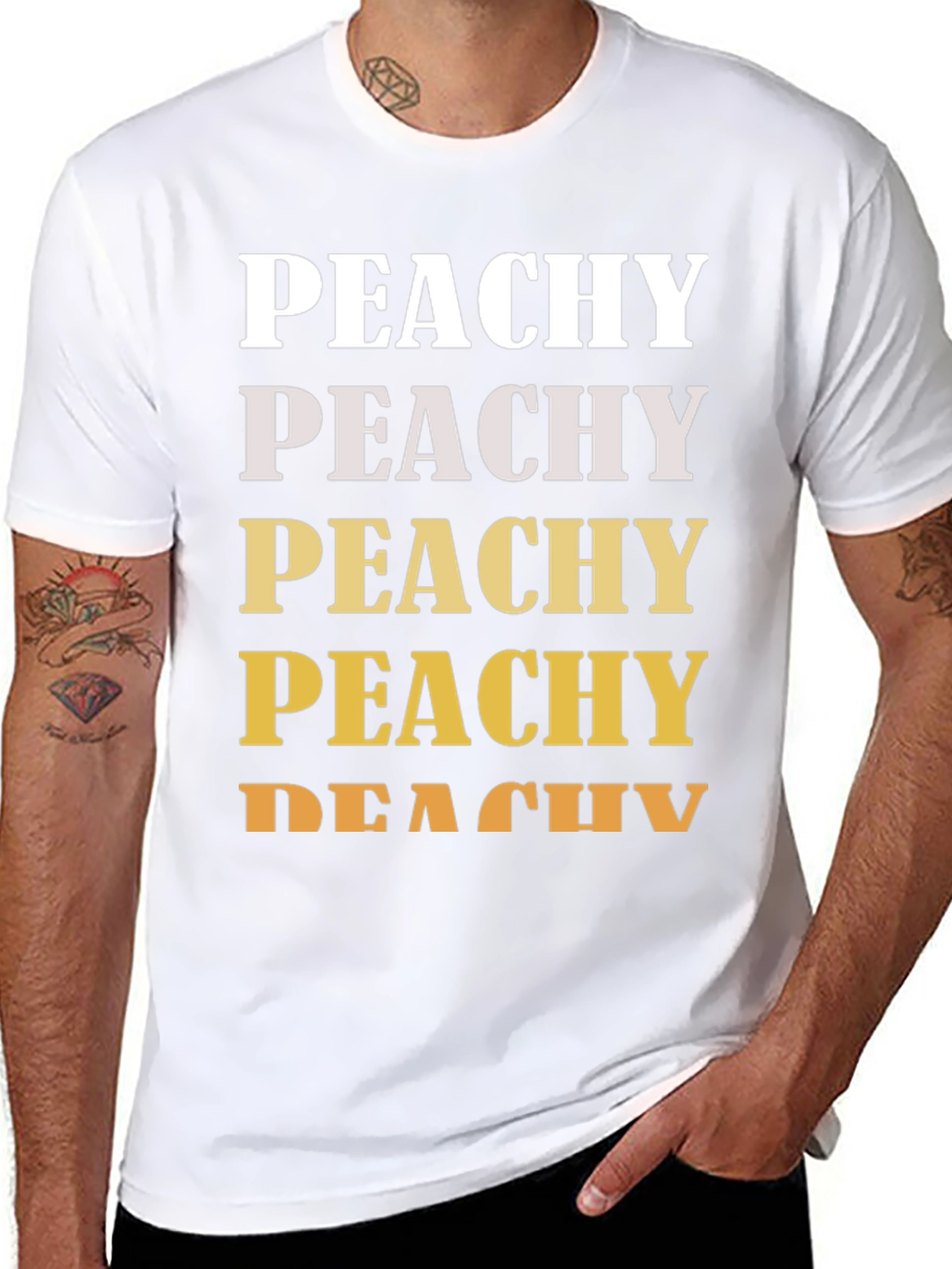 Peachy Graphic Tee - Trendy Casual Shirt