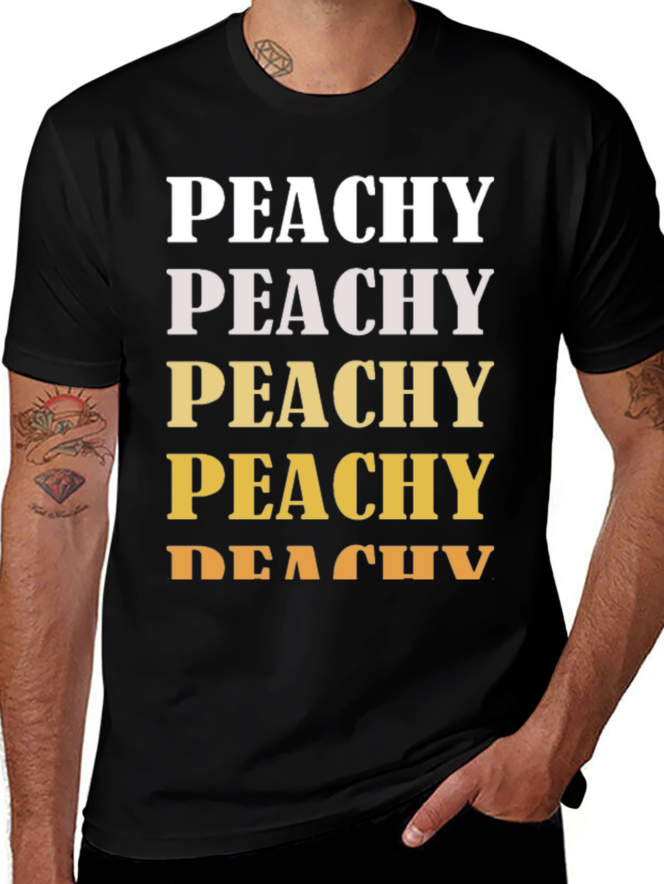 Peachy Graphic Tee - Trendy Casual Shirt