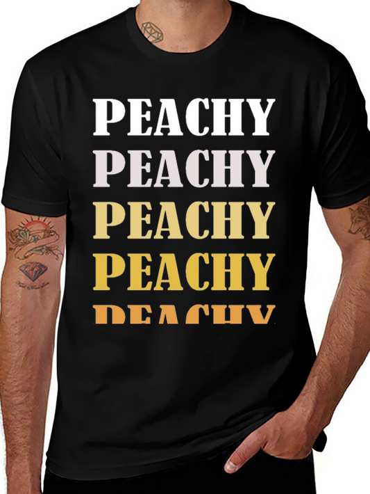 Peachy Graphic Tee - Trendy Casual Shirt