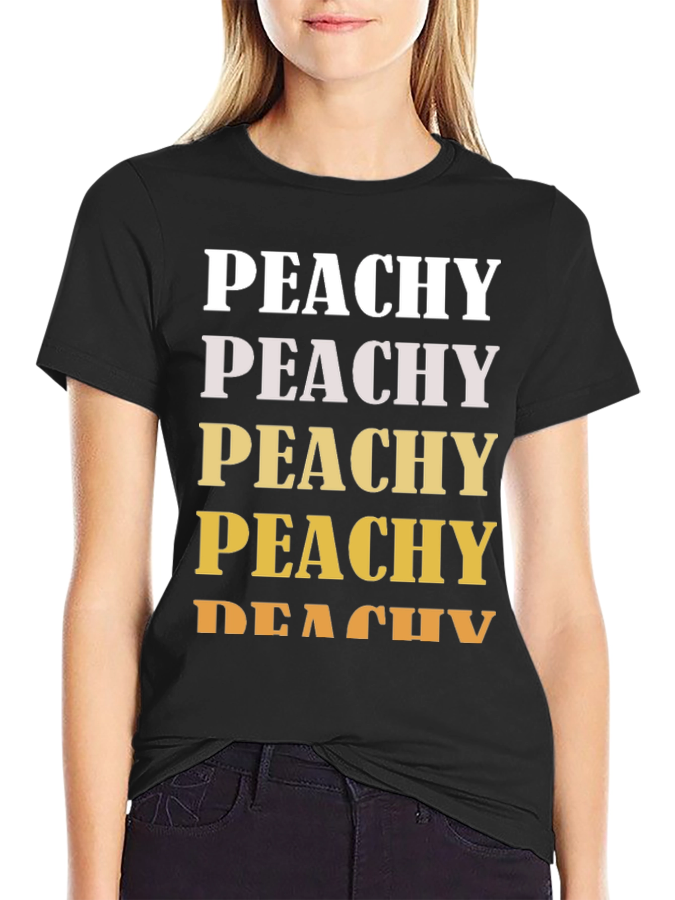 Peachy Graphic Tee - Trendy Casual Shirt