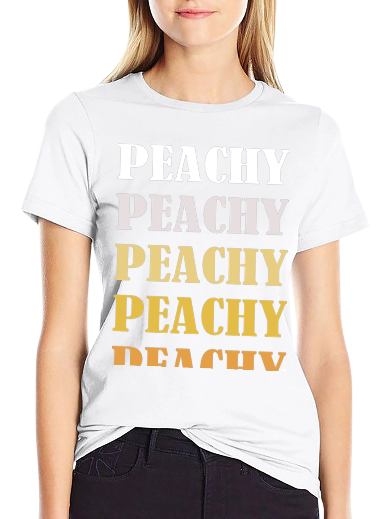 Peachy Graphic Tee - Trendy Casual Shirt