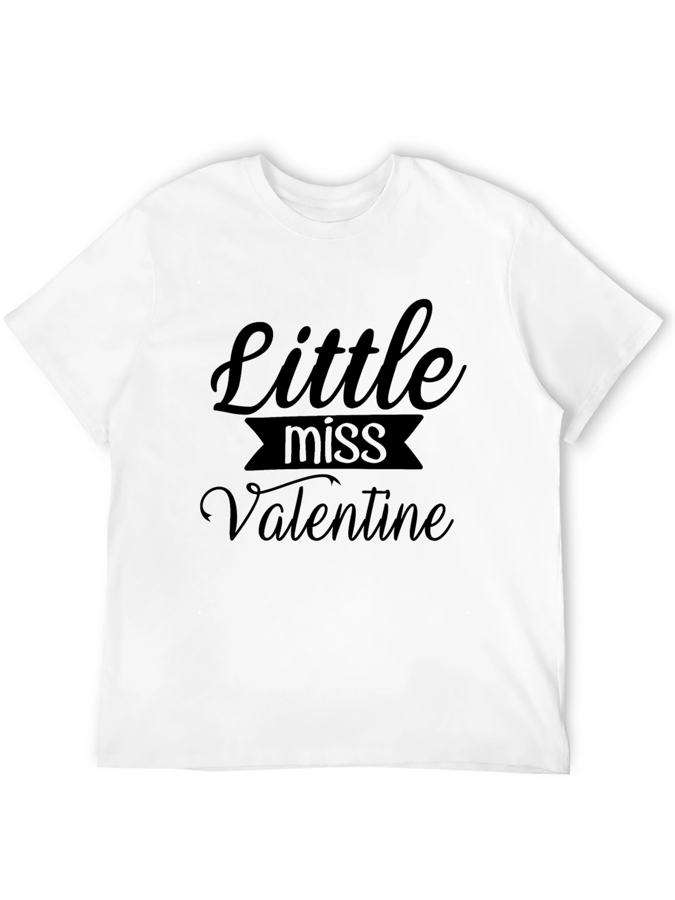Little Miss Valentine Graphic Black T-Shirt
