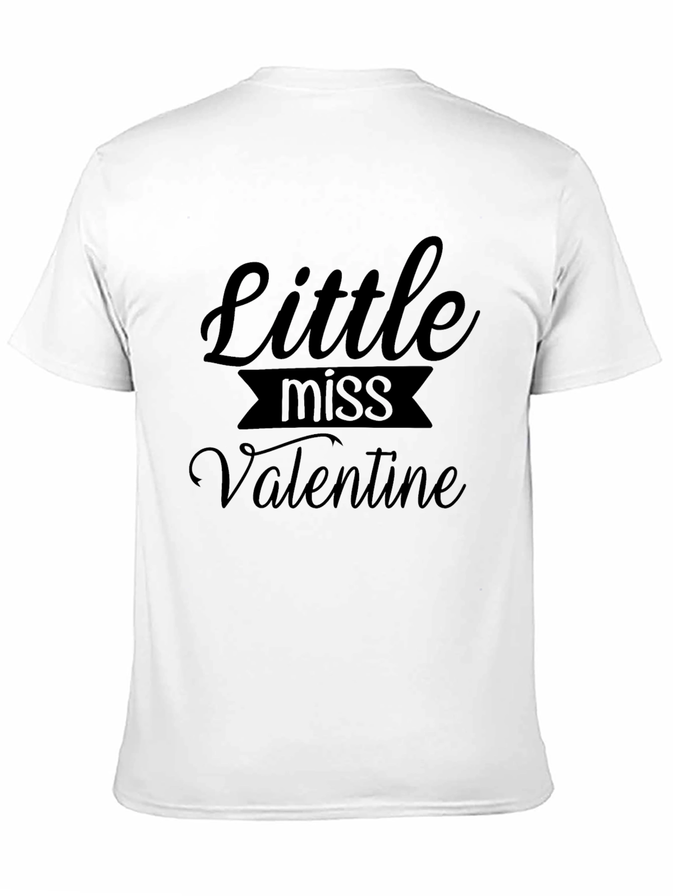 Little Miss Valentine Graphic Black T-Shirt