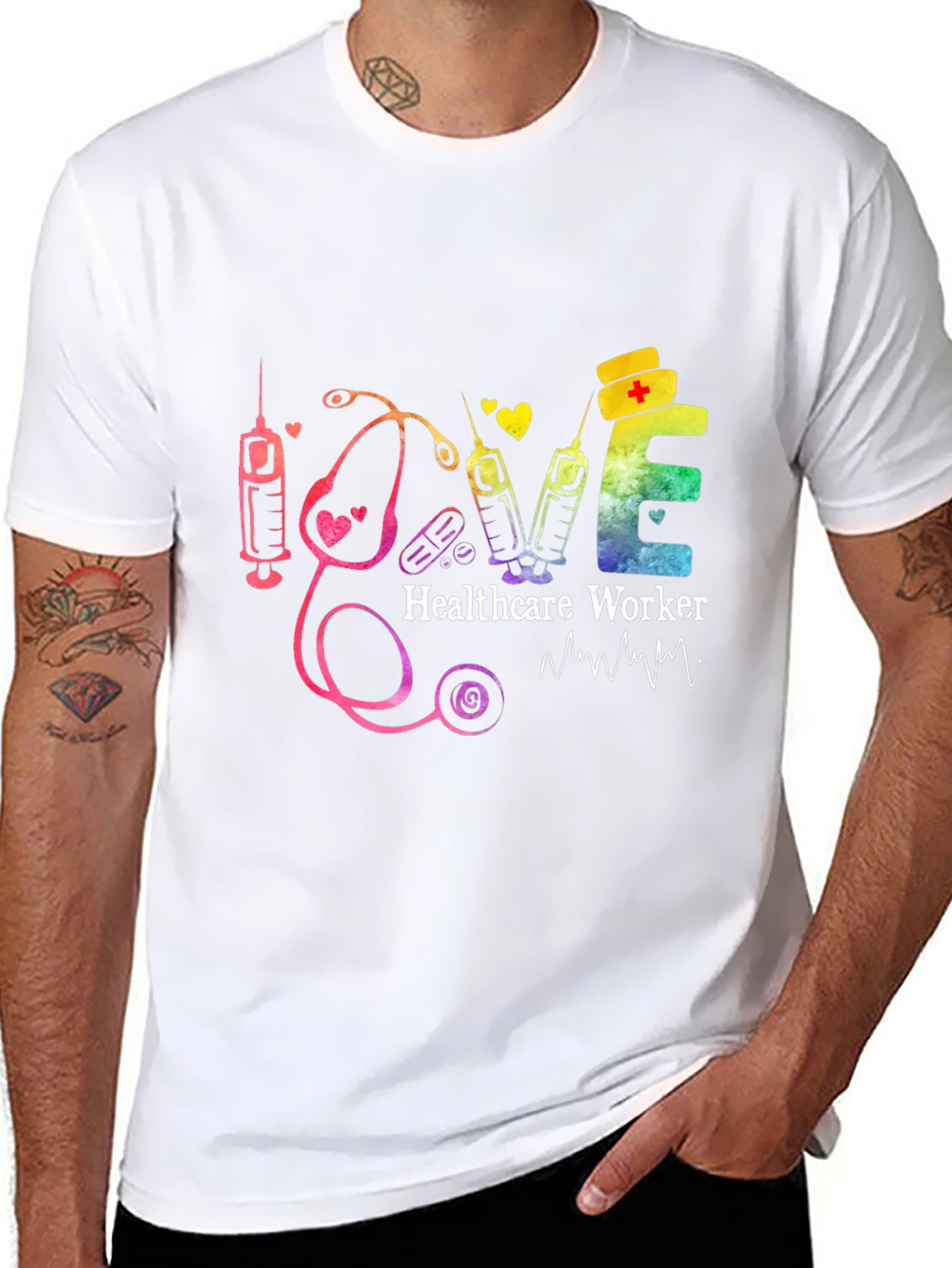 Healthcare Worker Love Graphic T-Shirt