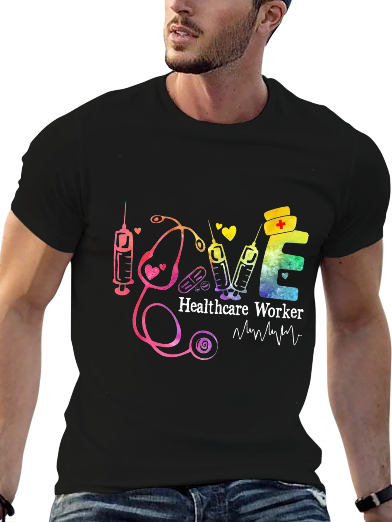 Healthcare Worker Love Graphic T-Shirt