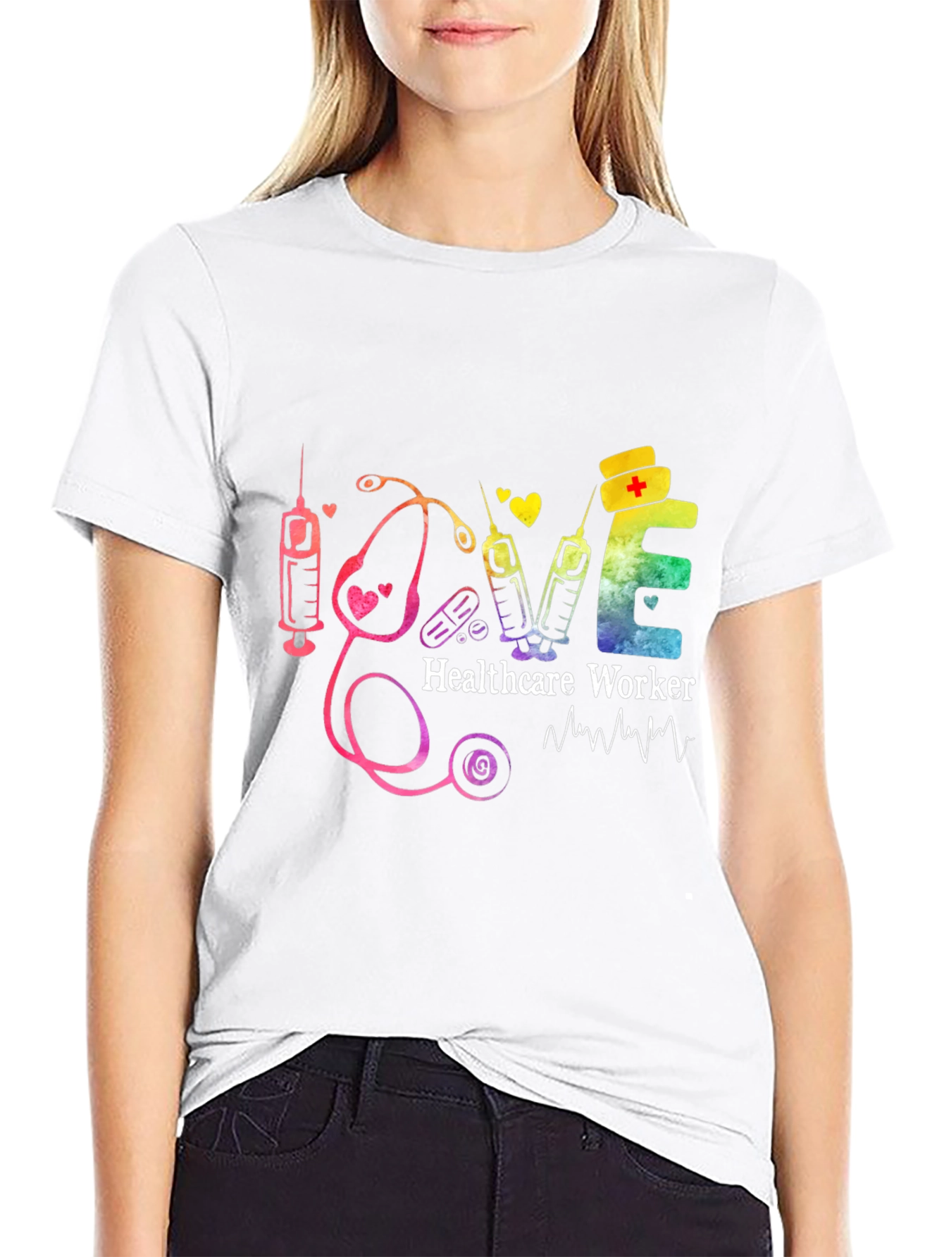 Healthcare Worker Love Graphic T-Shirt