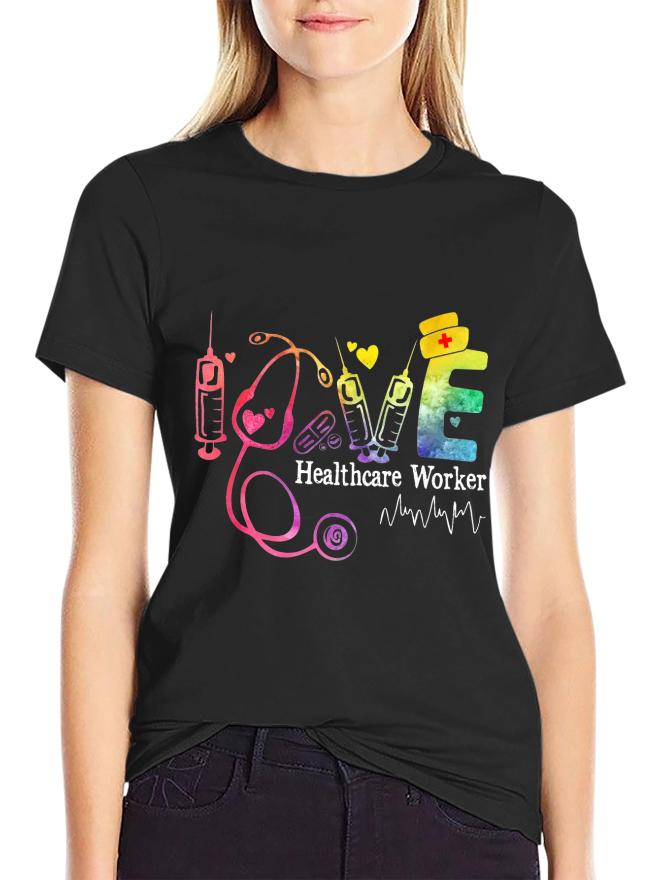 Healthcare Worker Love Graphic T-Shirt