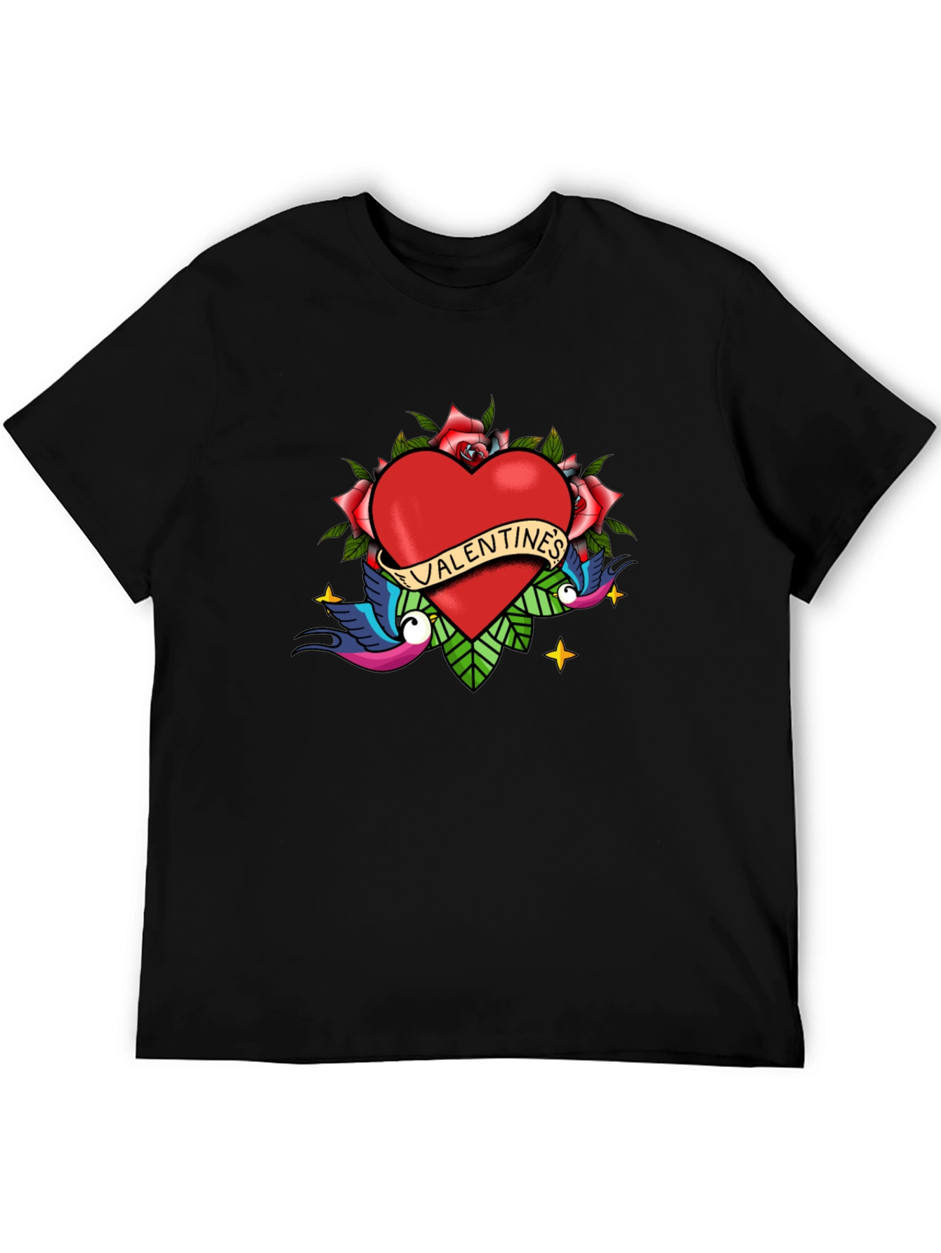 Valentines Day Tattoo Style Graphic Tee