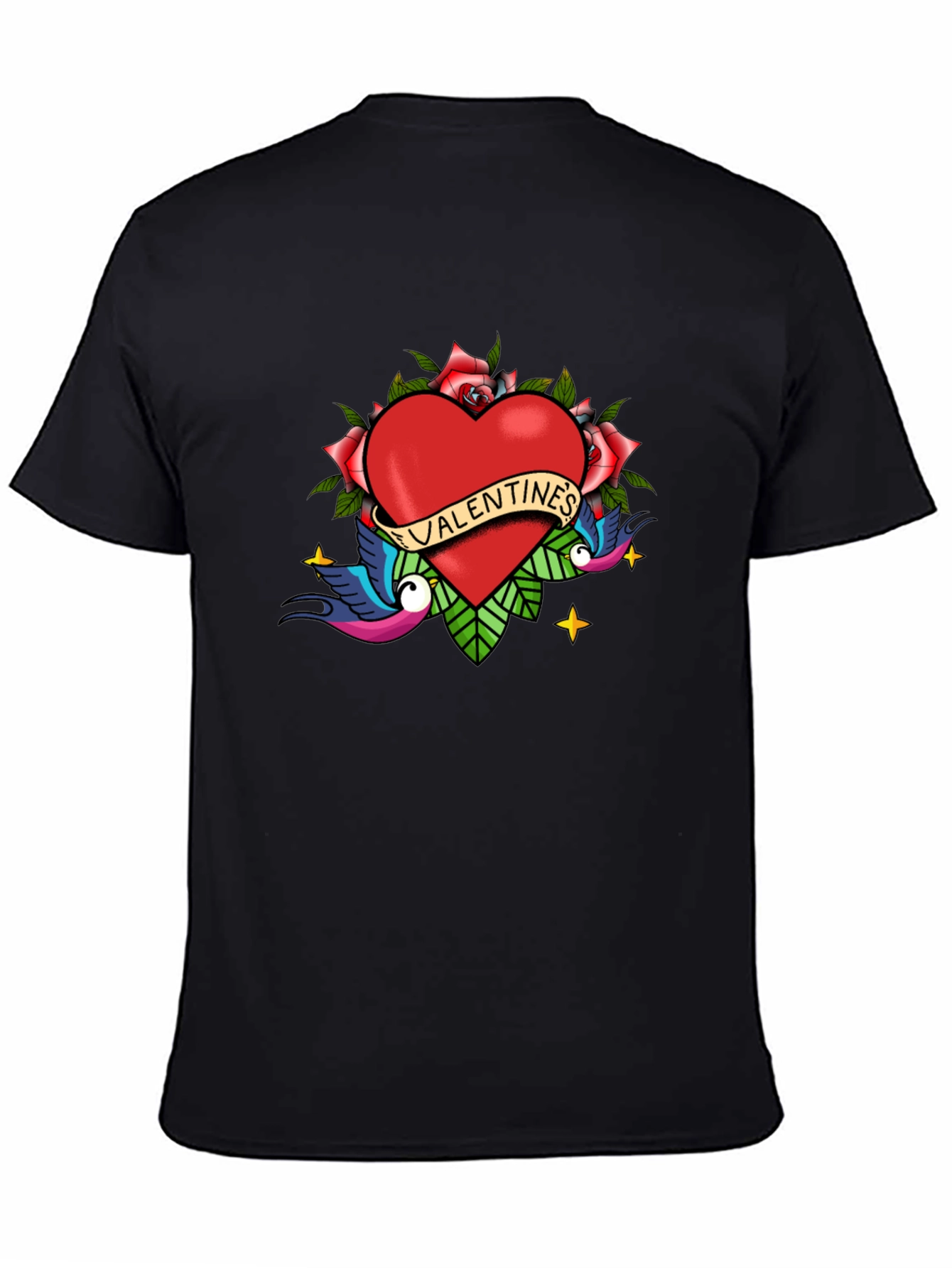Valentines Day Tattoo Style Graphic Tee