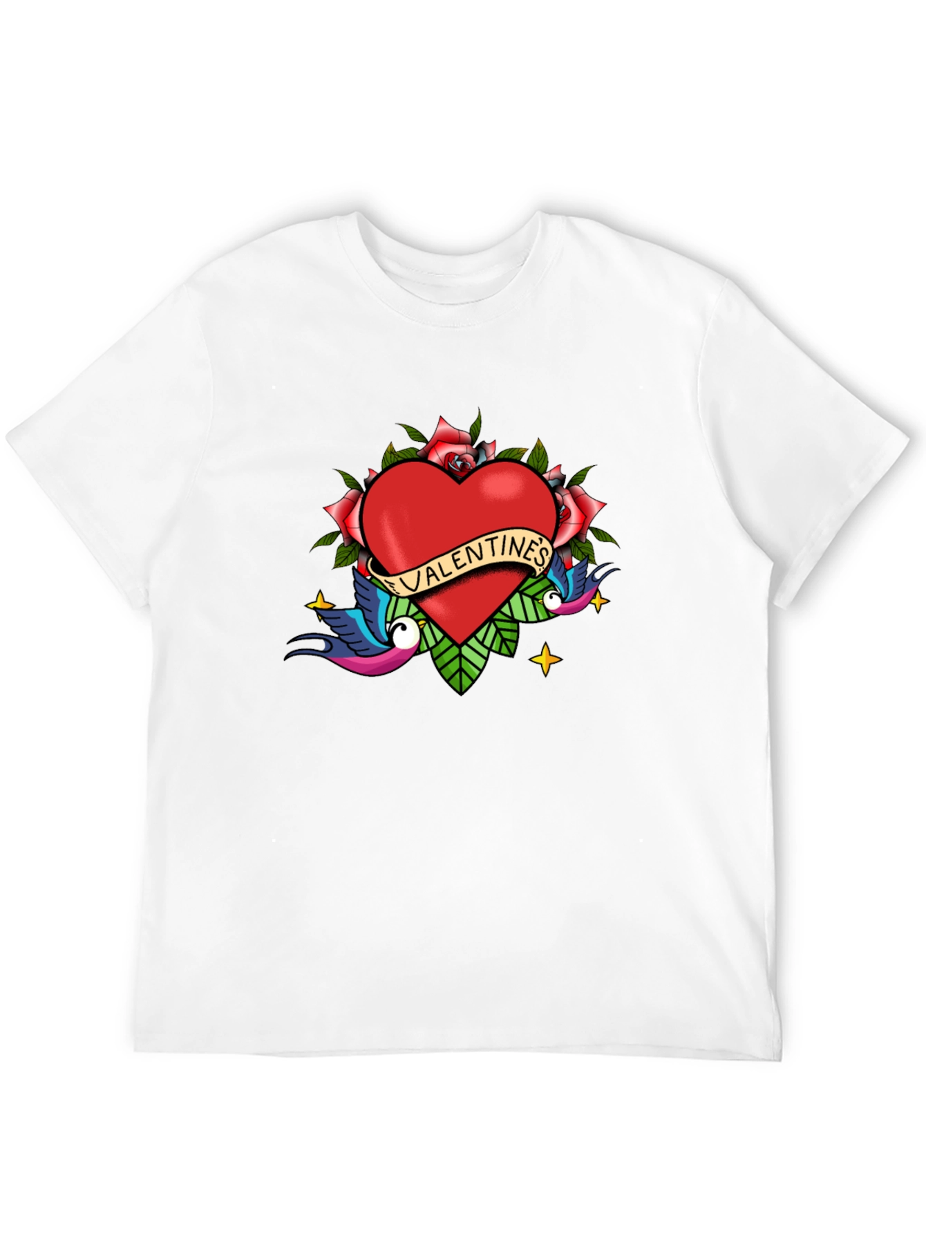 Valentines Day Tattoo Style Graphic Tee