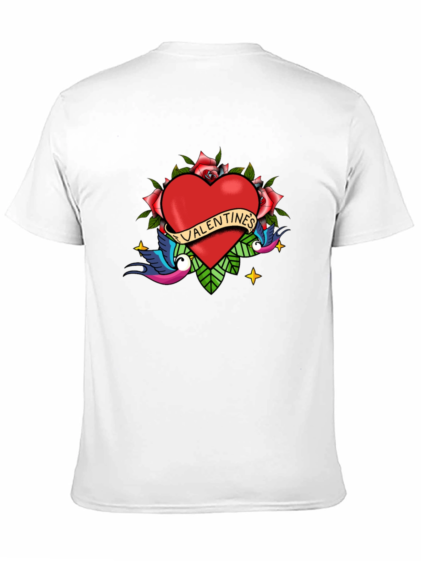 Valentines Day Tattoo Style Graphic Tee