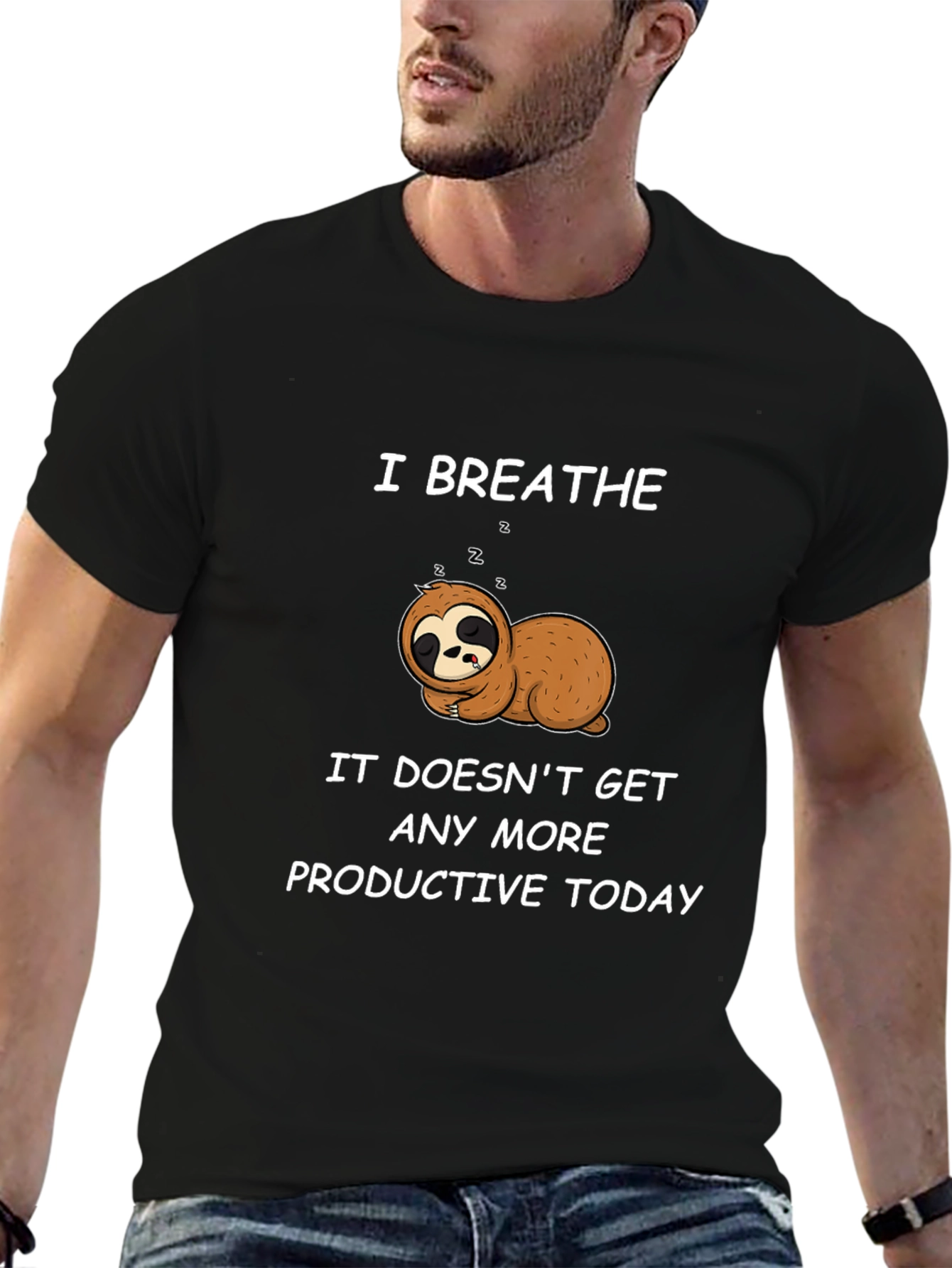 Lazy Sloth Graphic T-Shirt - Relax and Unwind