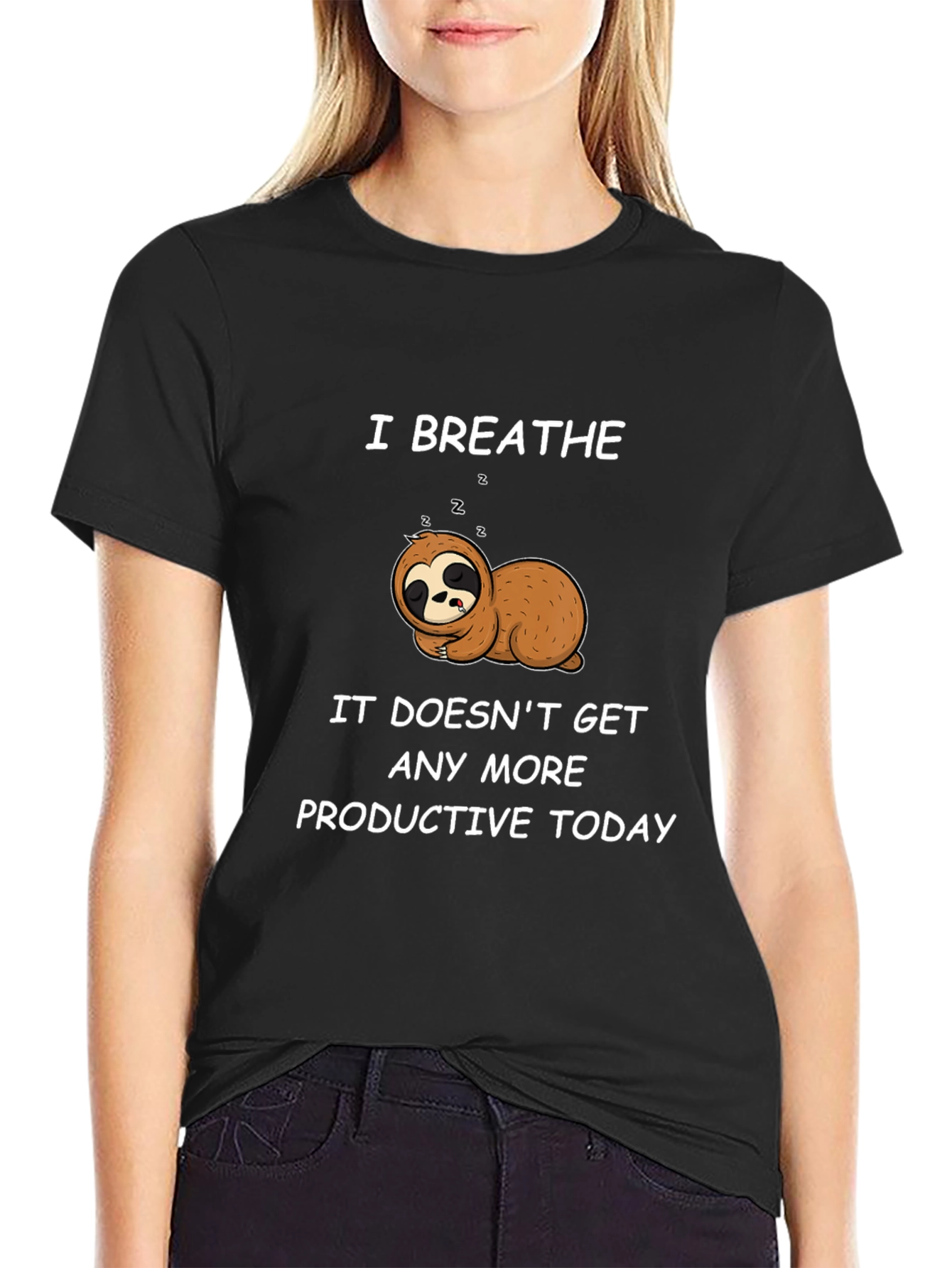Lazy Sloth Graphic T-Shirt - Relax and Unwind