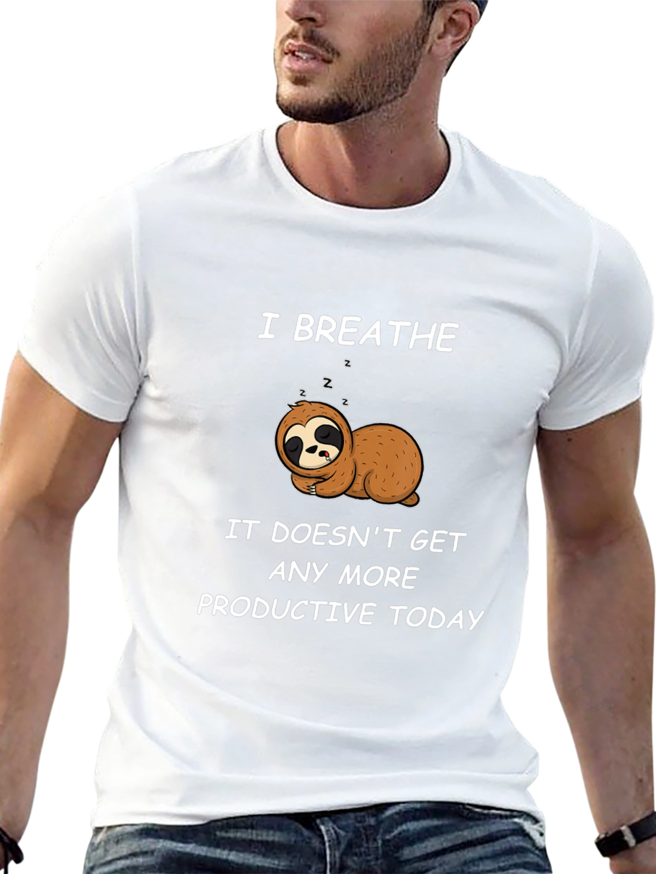 Lazy Sloth Graphic T-Shirt - Relax and Unwind