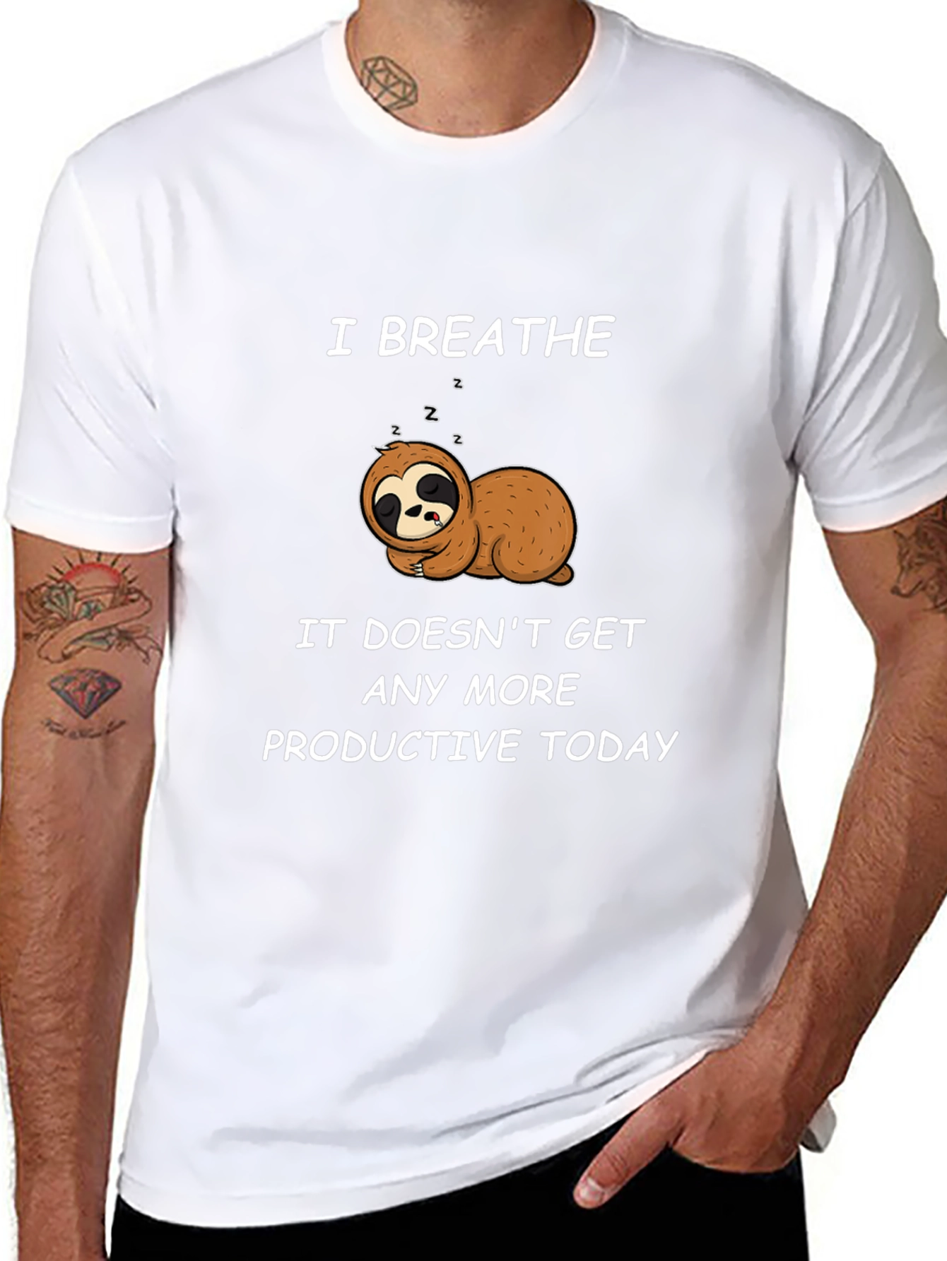 Lazy Sloth Graphic T-Shirt - Relax and Unwind