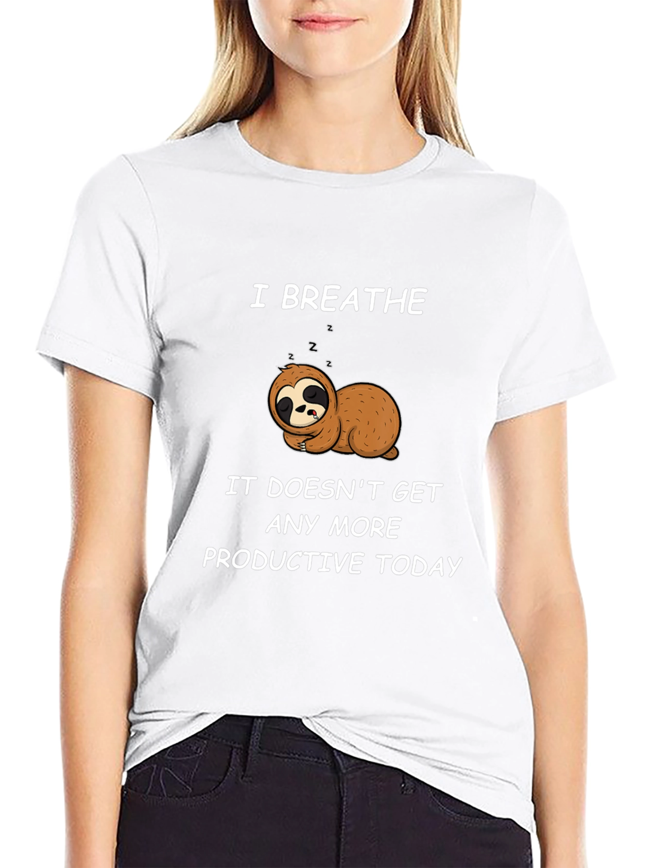 Lazy Sloth Graphic T-Shirt - Relax and Unwind