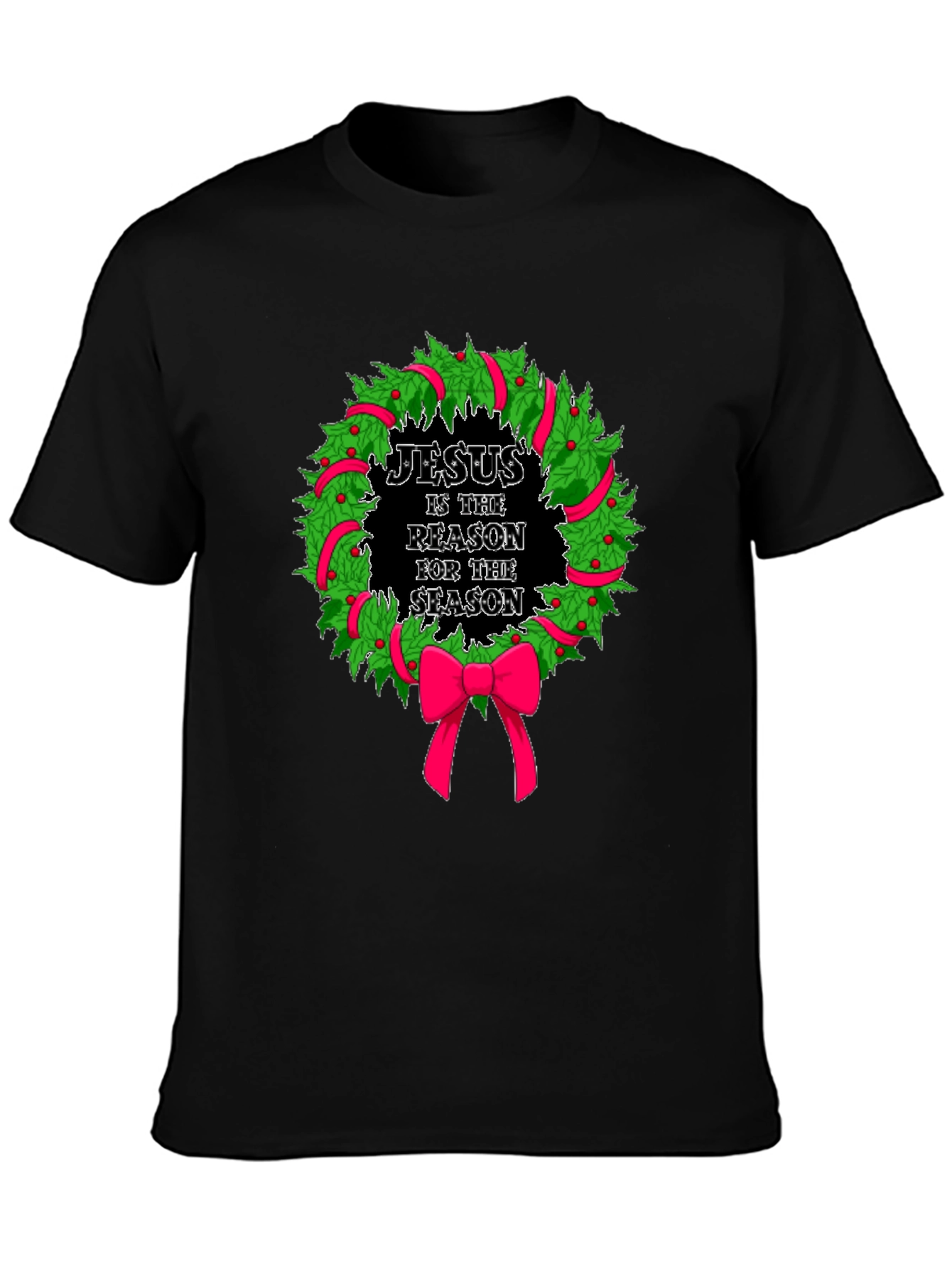 Jesus is the Reason Christmas Wreath T-Shirt