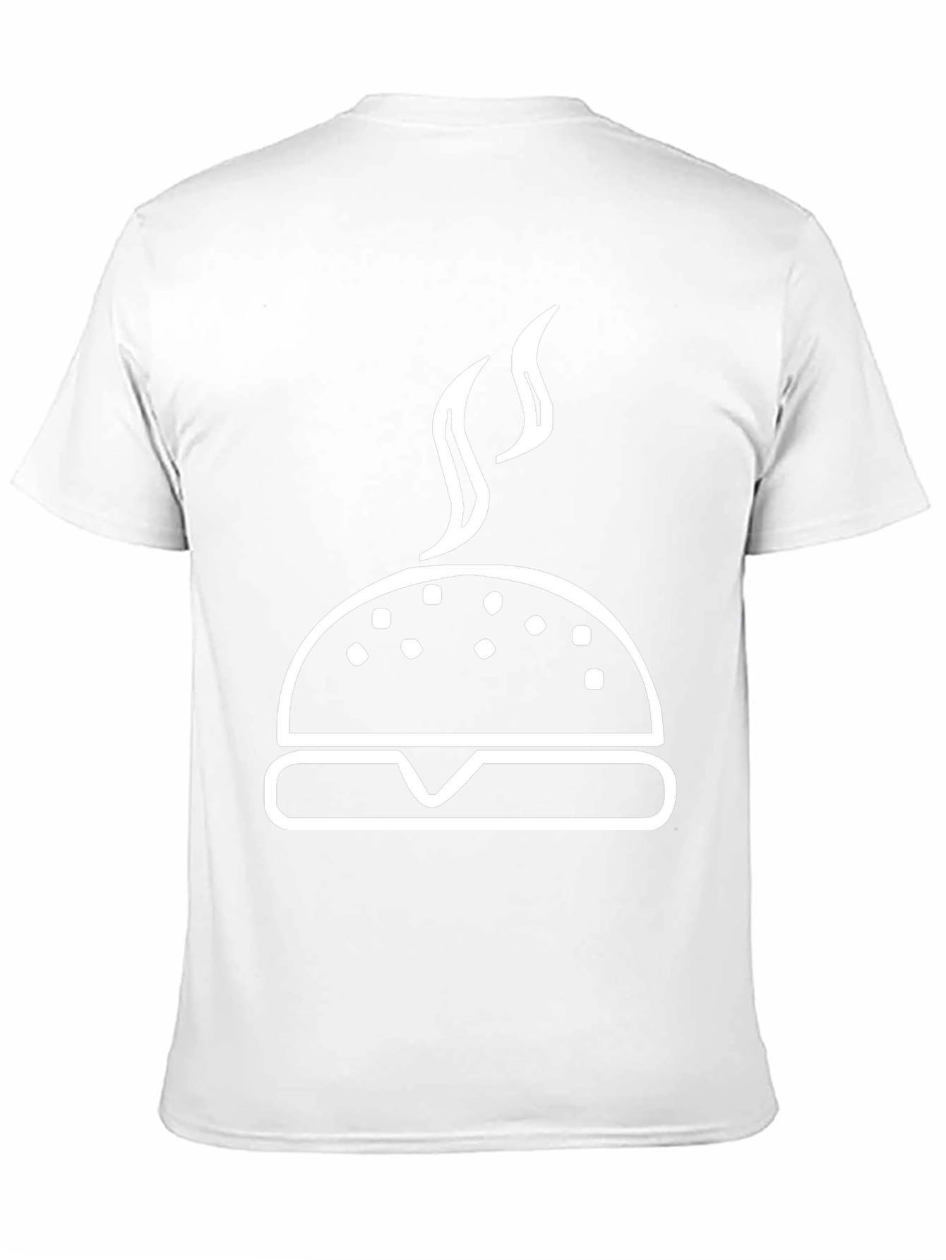 Burger Graphic Tee - Black Cotton T-Shirt