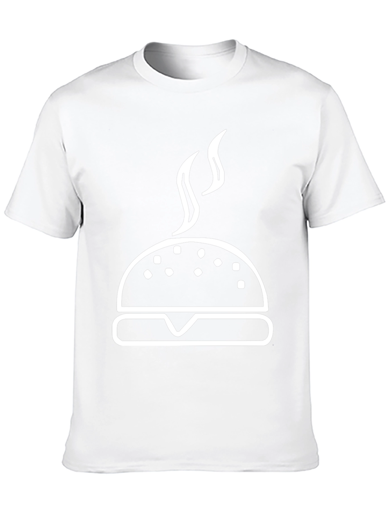 Burger Graphic Tee - Black Cotton T-Shirt