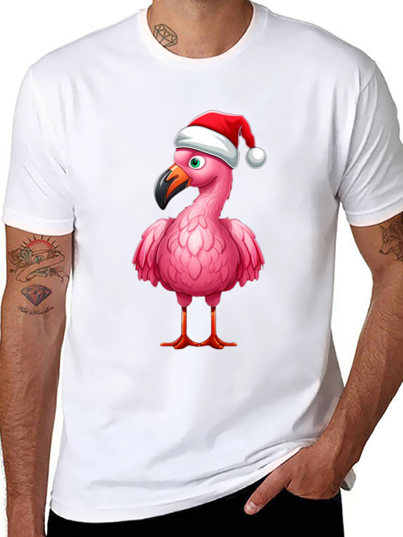 Festive Flamingo T-Shirt - Holiday Edition