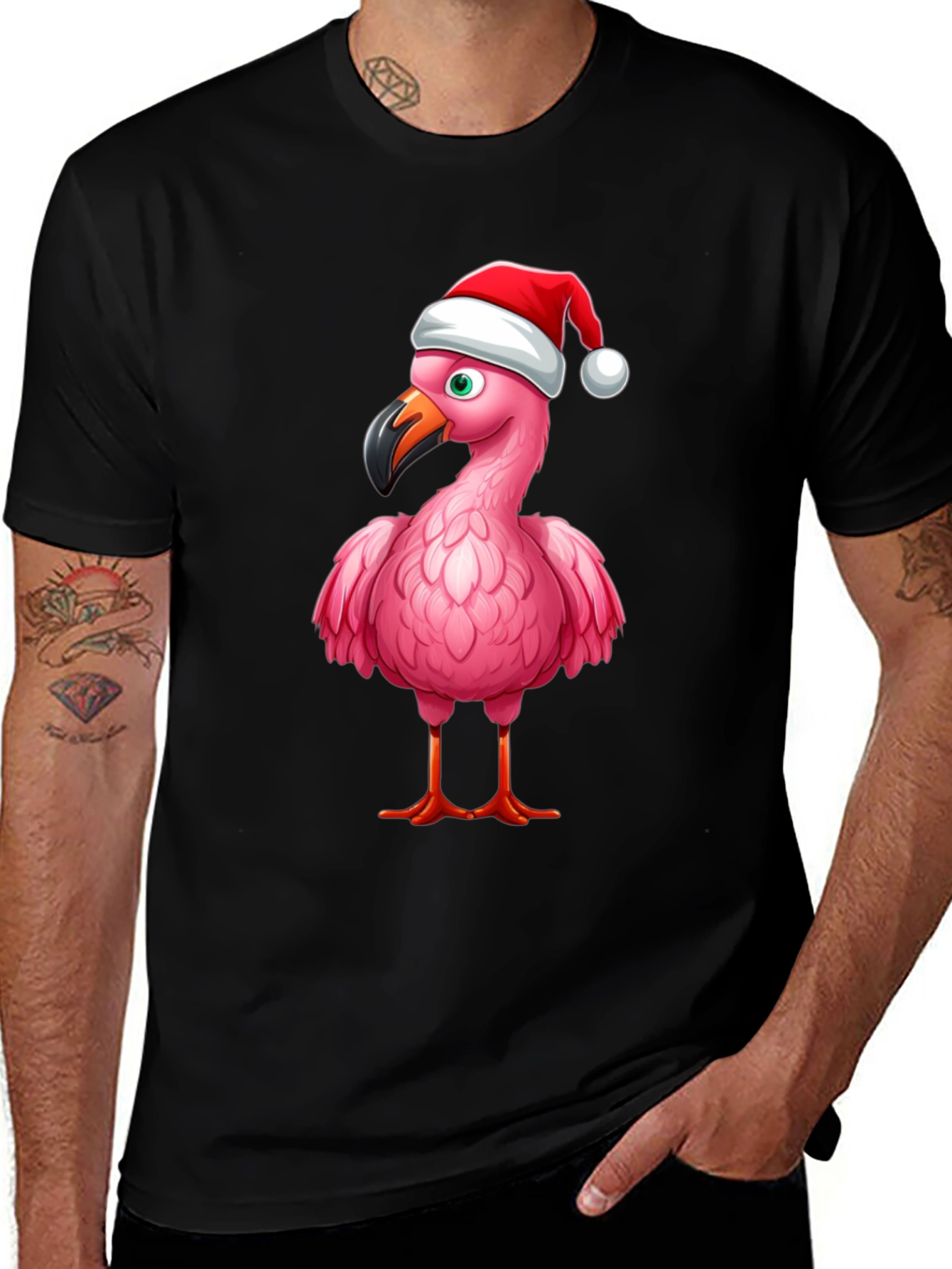 Festive Flamingo T-Shirt - Holiday Edition