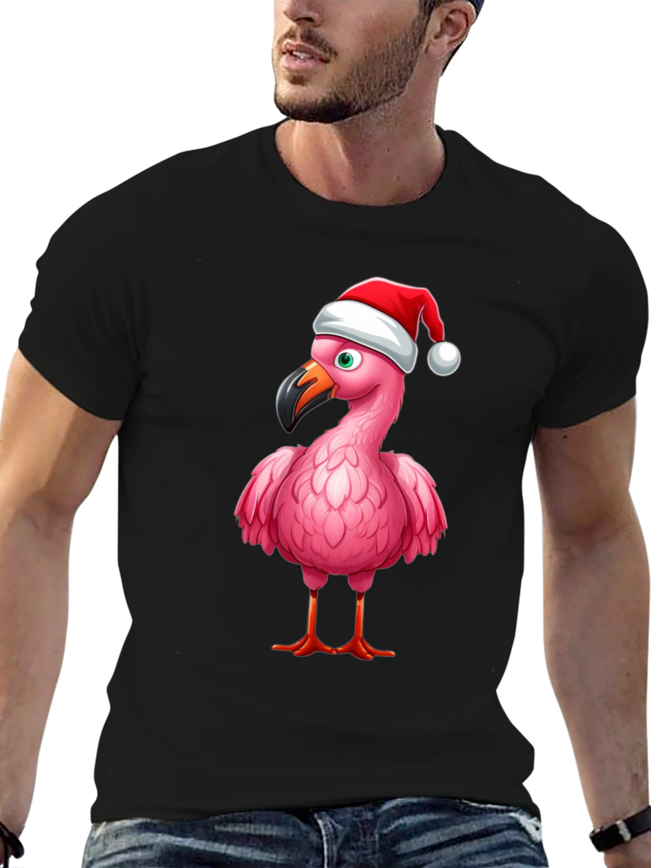 Festive Flamingo T-Shirt - Holiday Edition