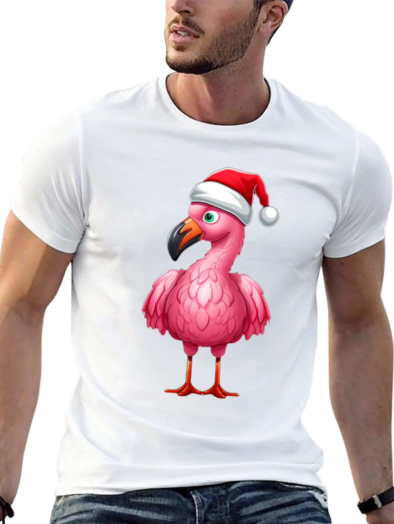 Festive Flamingo T-Shirt - Holiday Edition