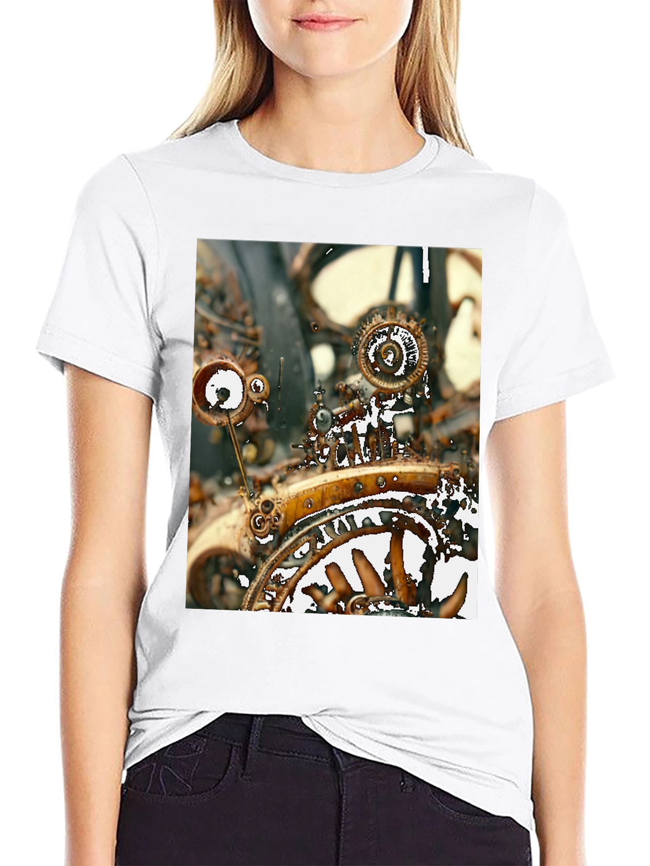 Steampunk Gear T-Shirt - Unique Graphic Tee