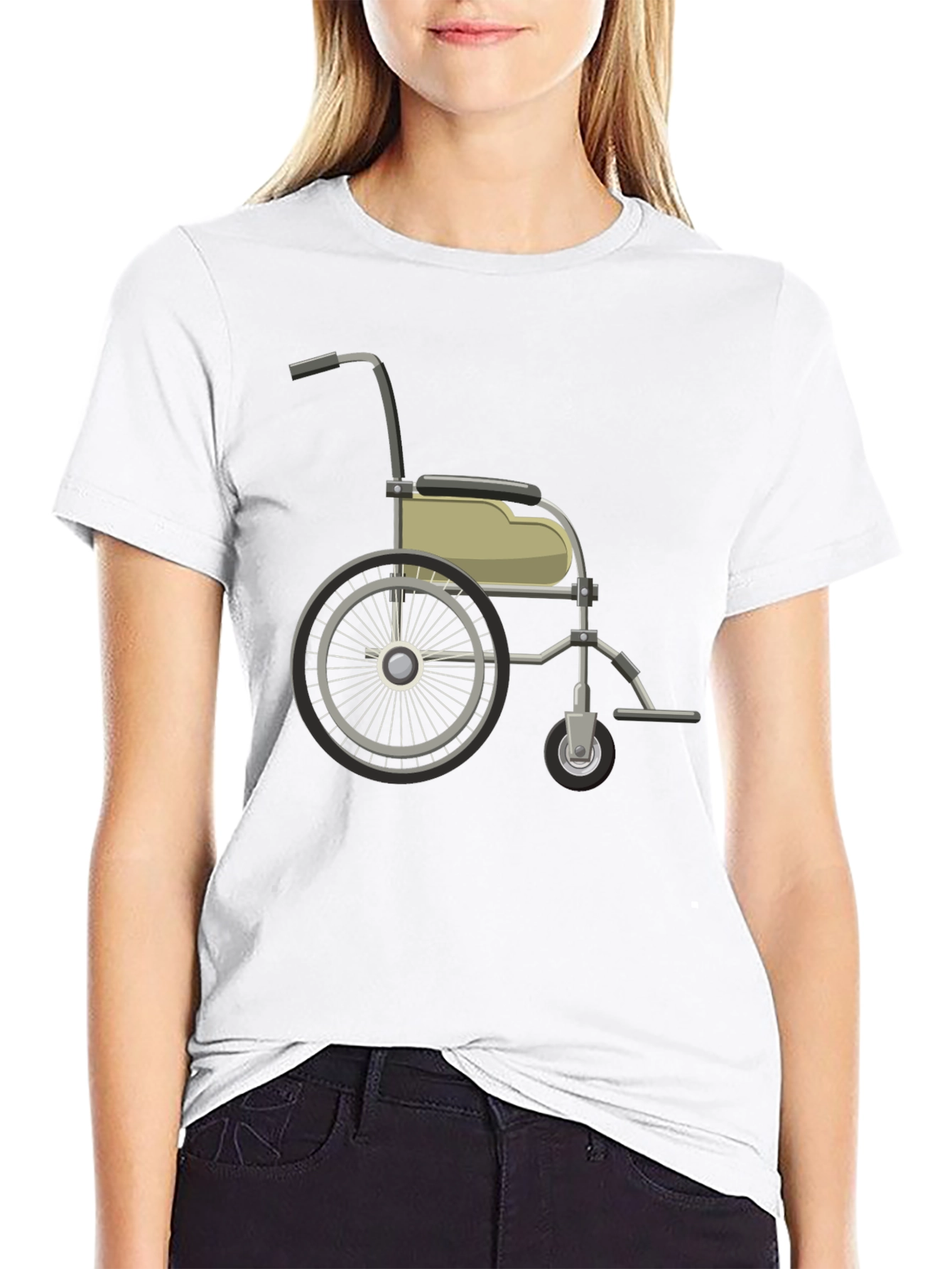 Wheelchair Graphic Black T-Shirt