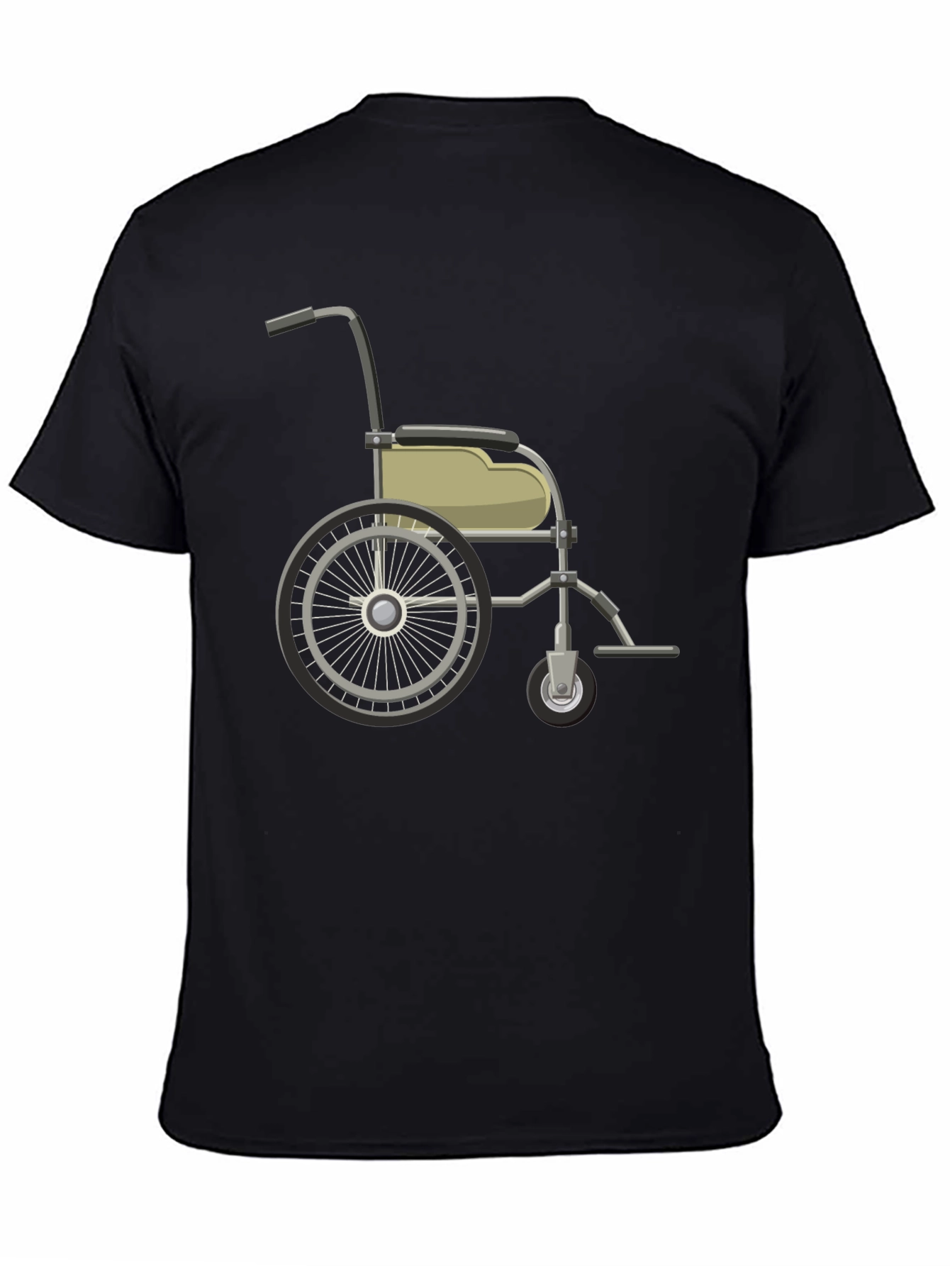 Wheelchair Graphic Black T-Shirt