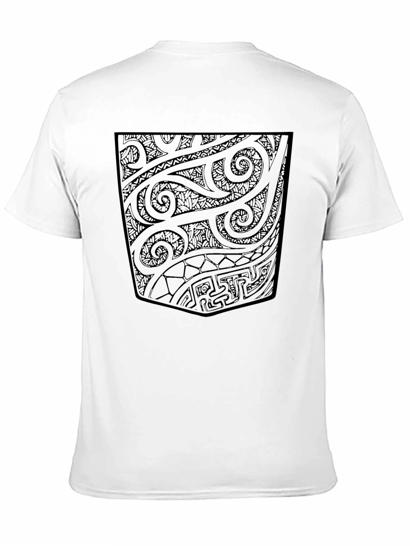 Stylish Black Tribal Pattern Tee